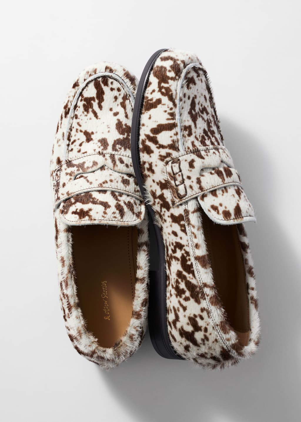 Image of Cow-Print Loafers
