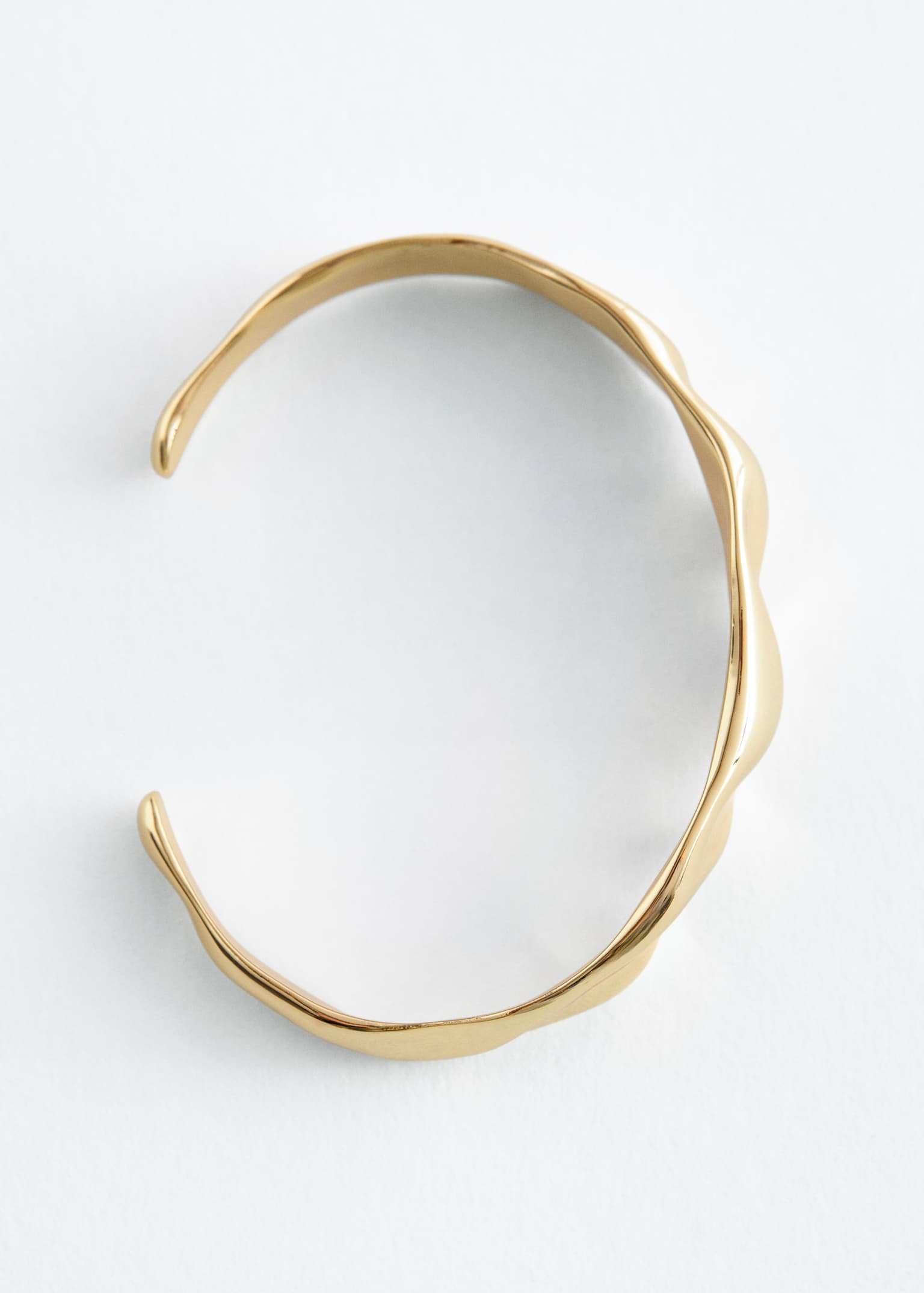 Bracelet manchette irrégulier - Doré
