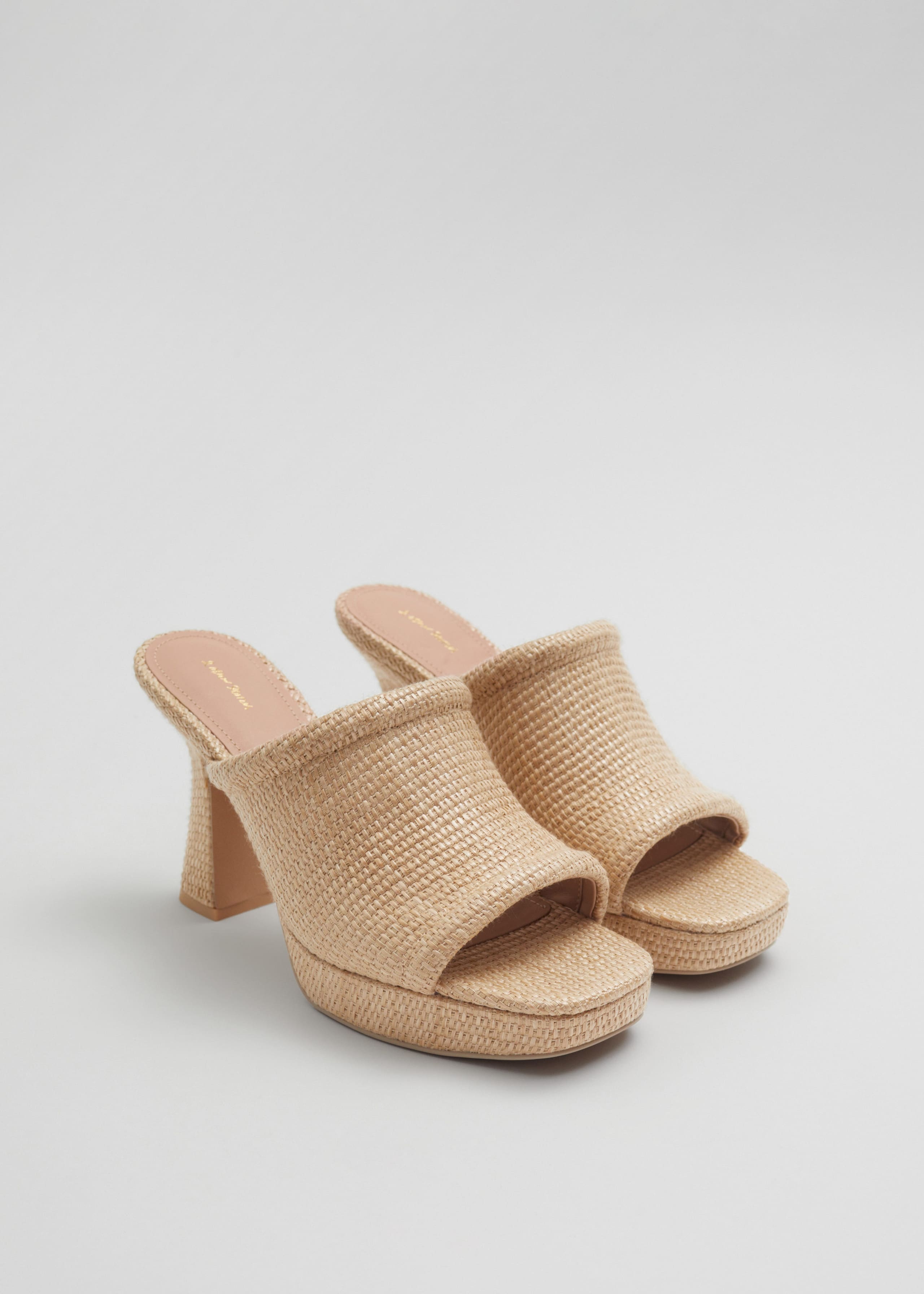 Image of Flared Heel Platform Mules