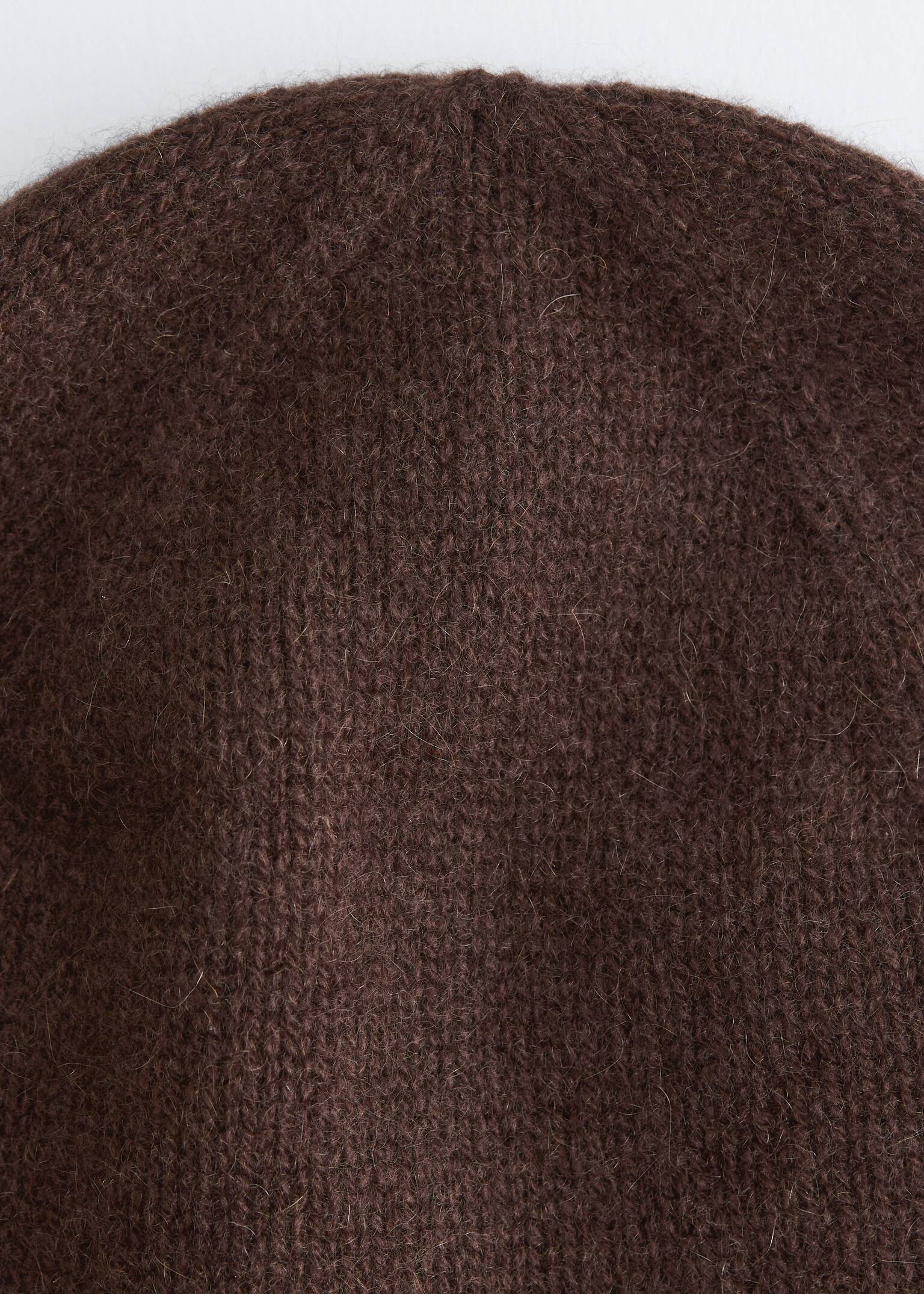 Bonnet en cachemire - Marron/Blanc - 3
