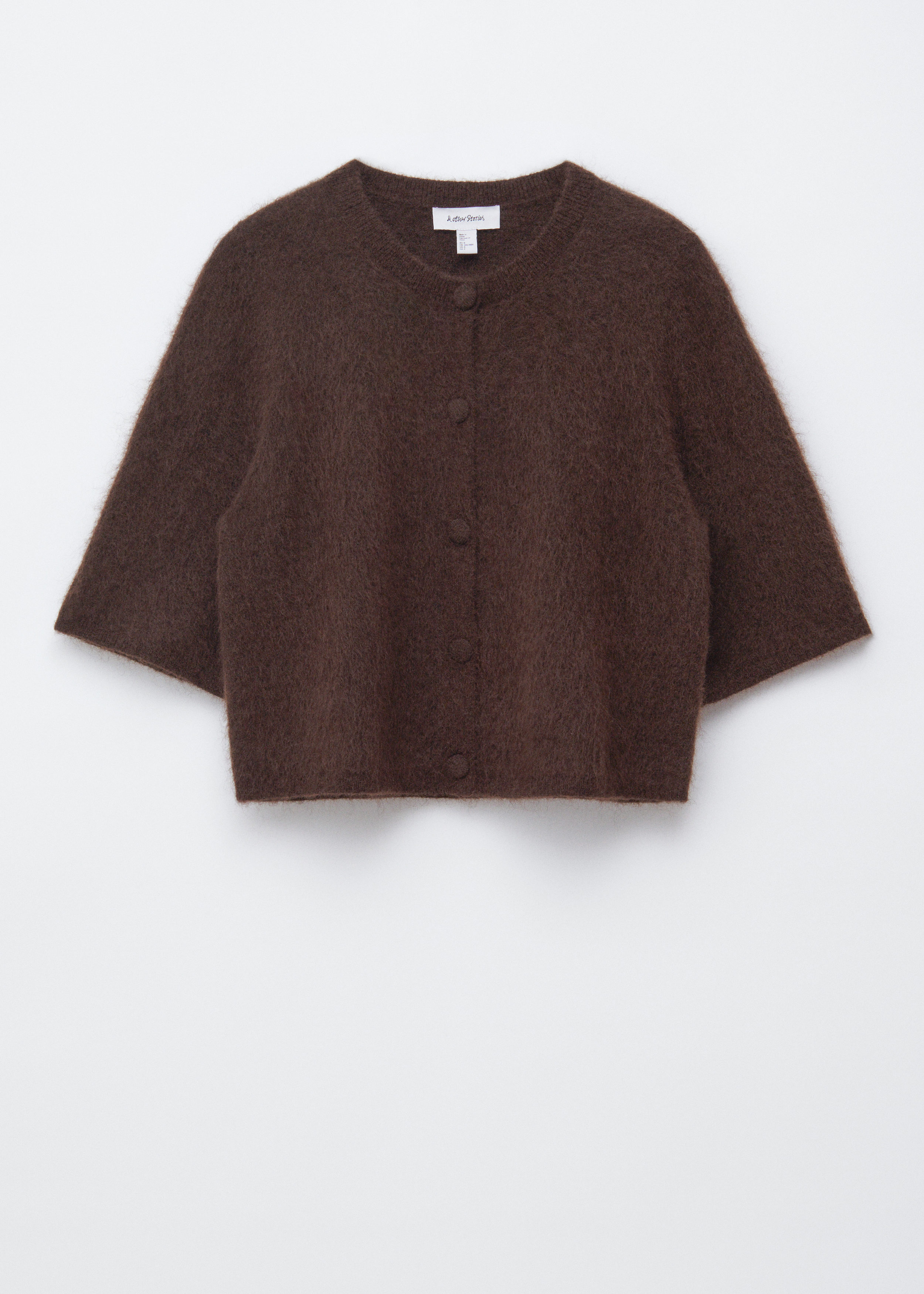 Knitted Mohair-Blend Cardigan - Dark Brown - & Other Stories US