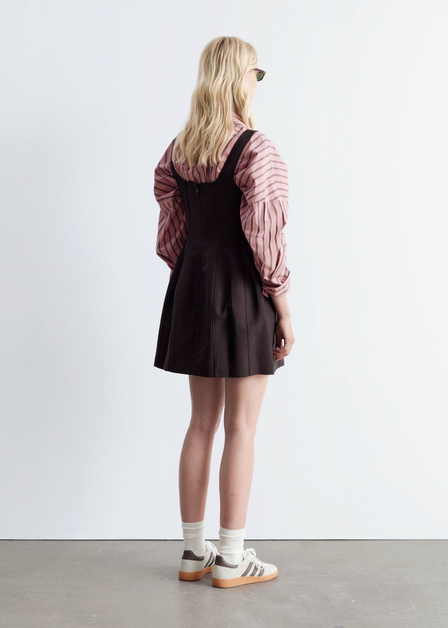 Corset Mini Dress - Dark Brown/Black - 5