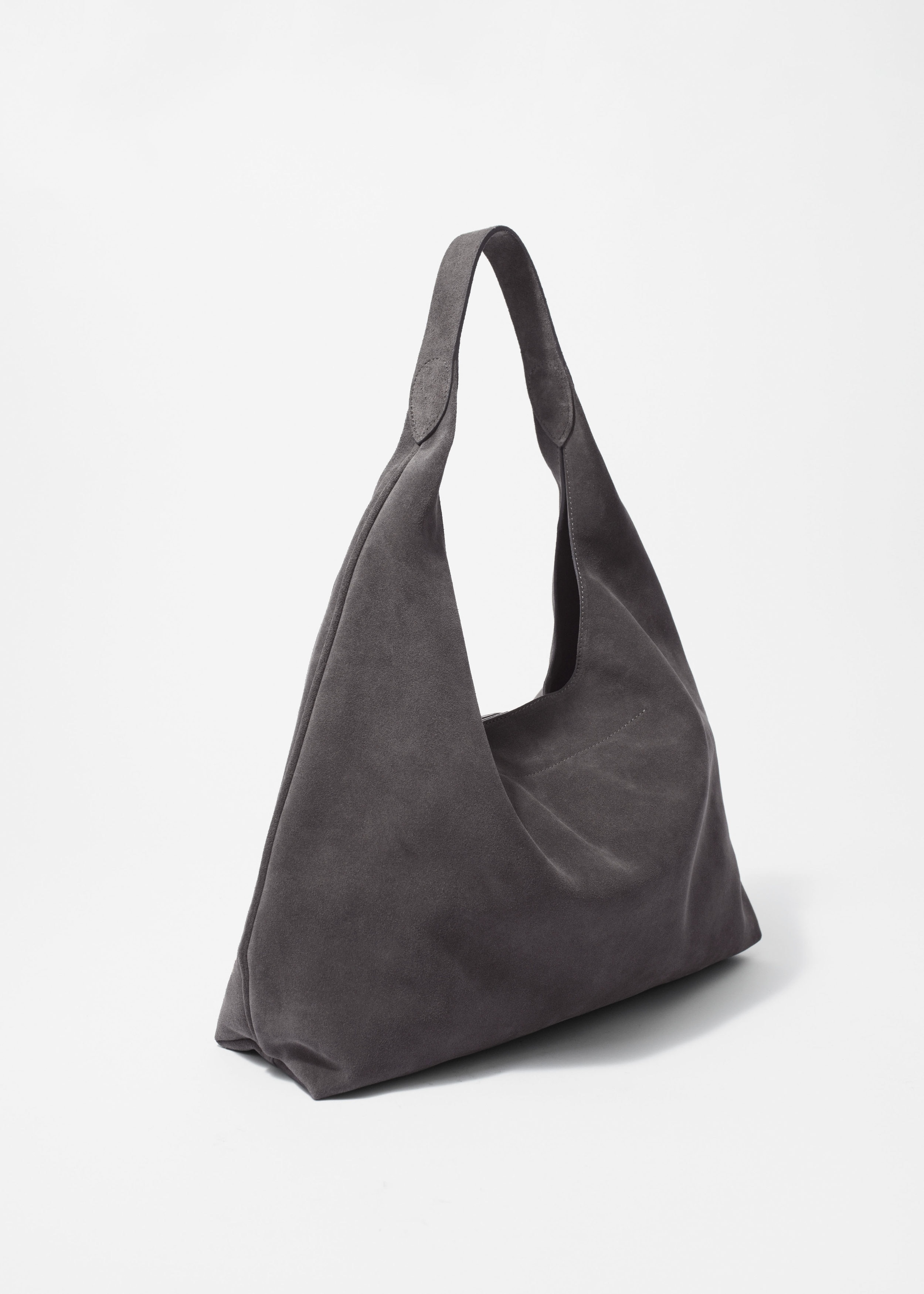 Large Suede Tote Bag - Dark grey - Bags - & Other Stories GB