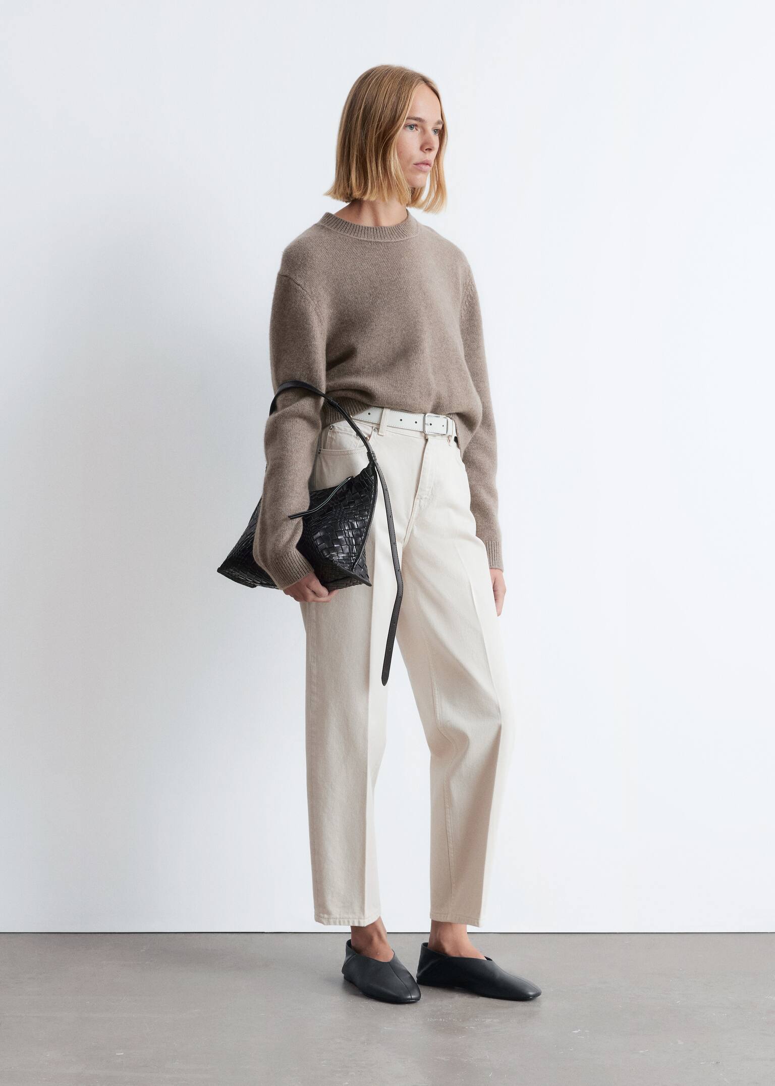 Pull en cachemire mélangé - Taupe foncé/Noir/Marron foncé - 5
