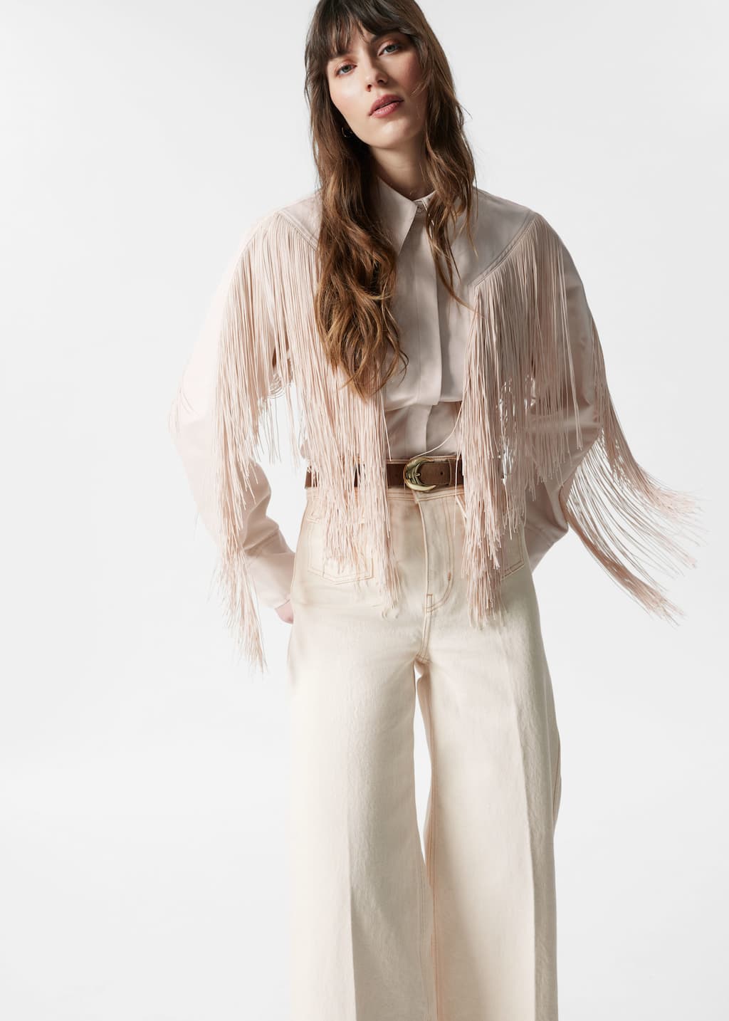 Image of Press-Crease Flared Jeans