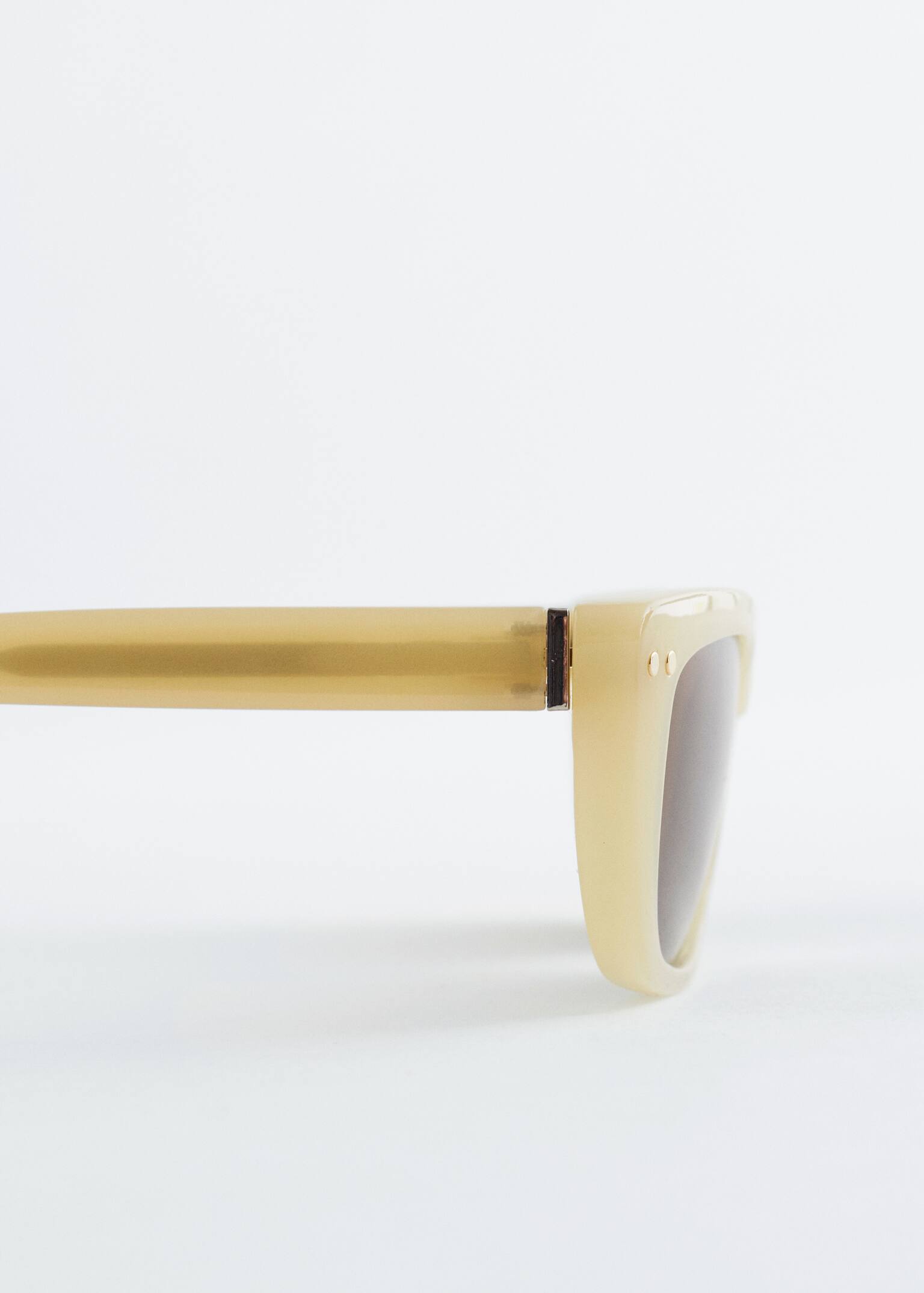 Längliche Cat-Eye-Sonnenbrille - Hellgelb - 5