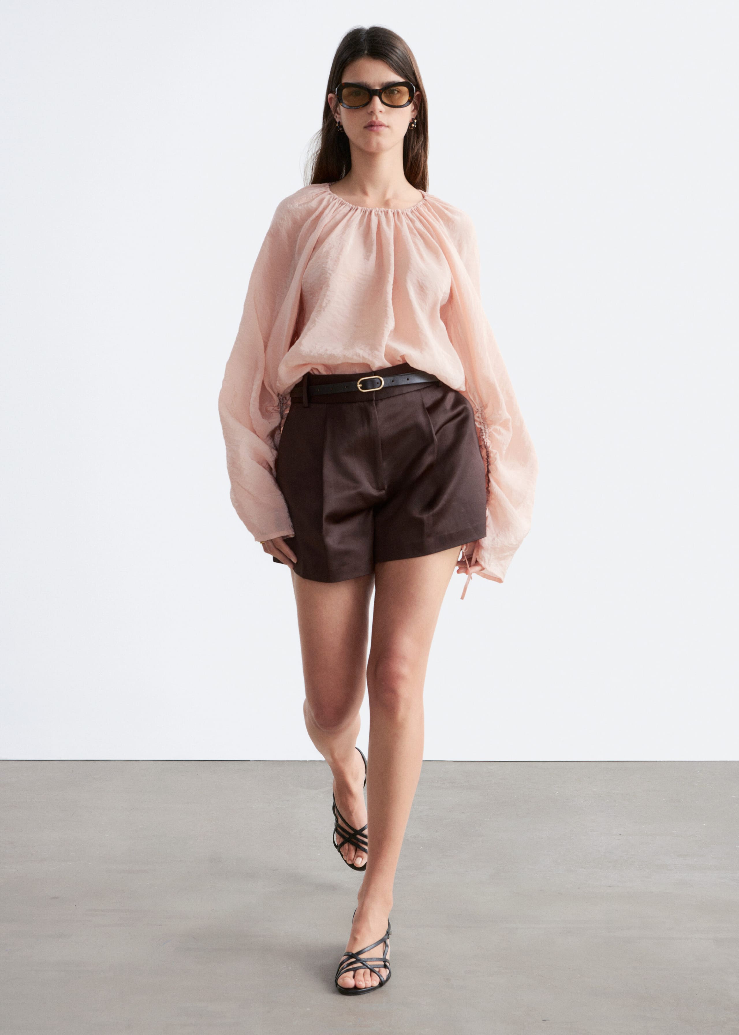 Image of A-Line Satin Shorts