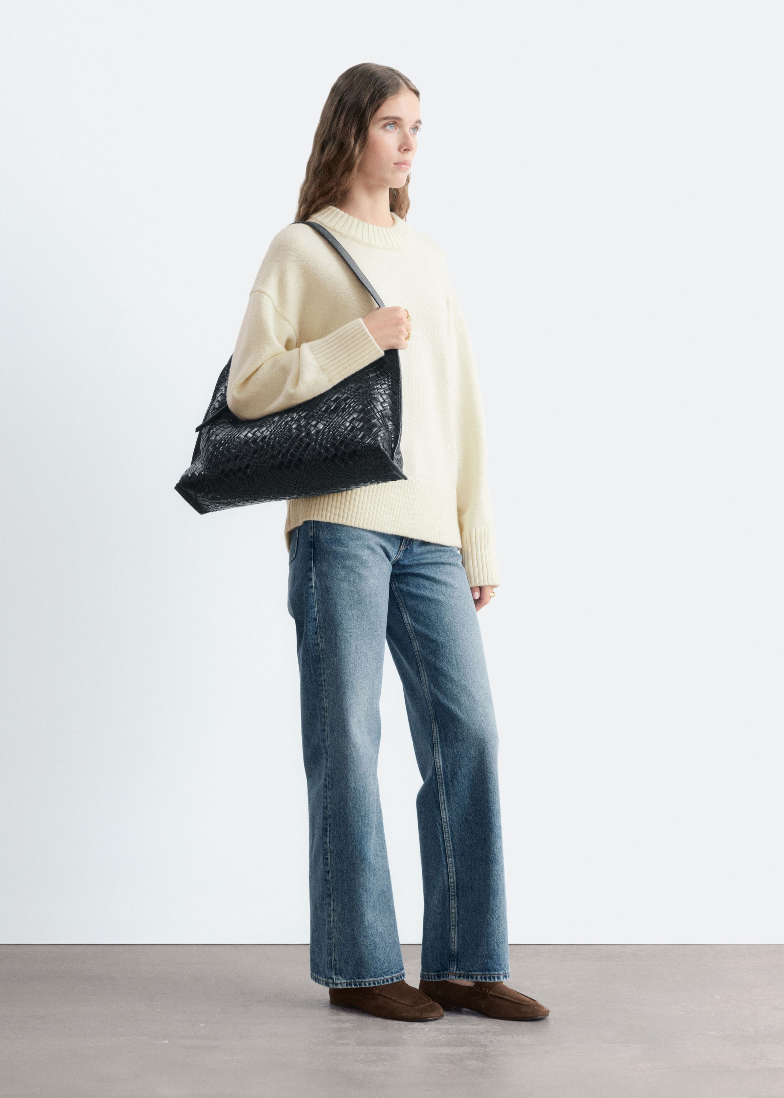 Oversized Wool Jumper - Pink - Lookbook