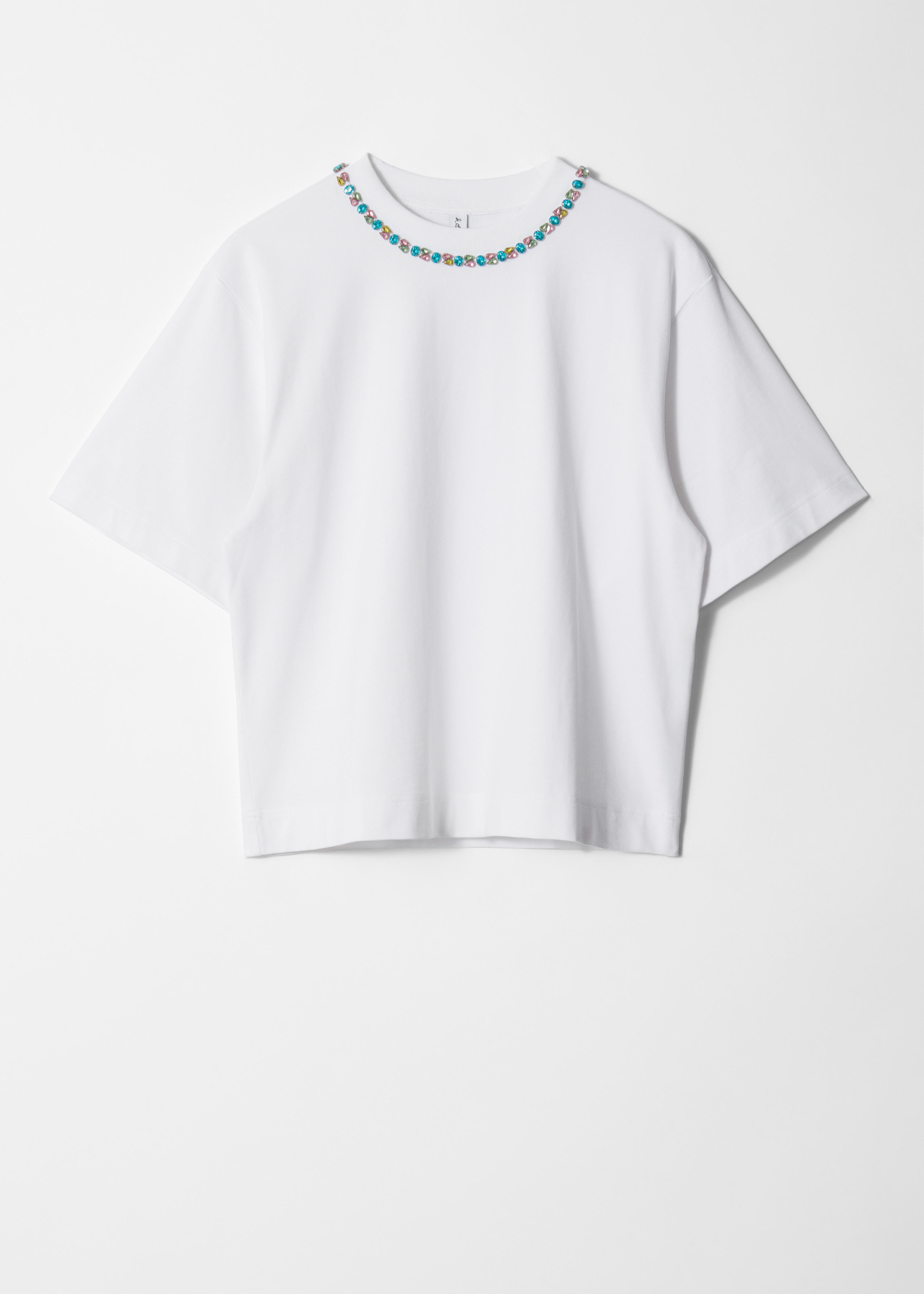 T-shirt orné - Blanc/Noir