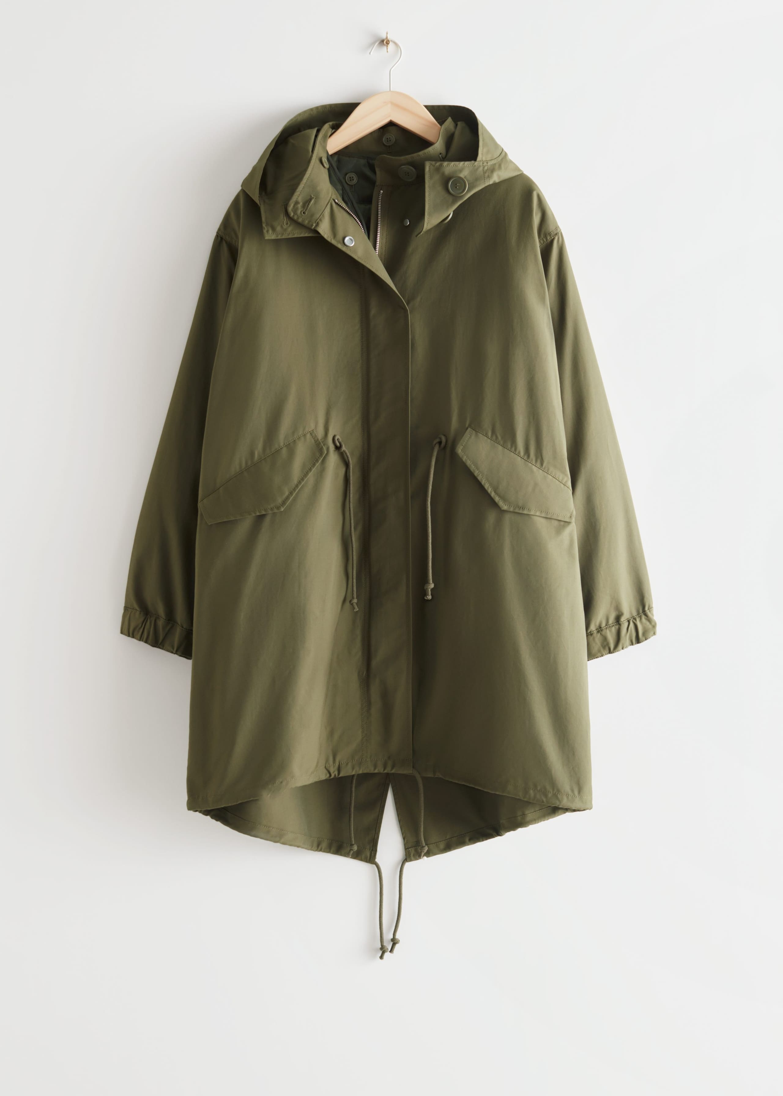 Oversized Hooded Parka - Khaki - Still Life