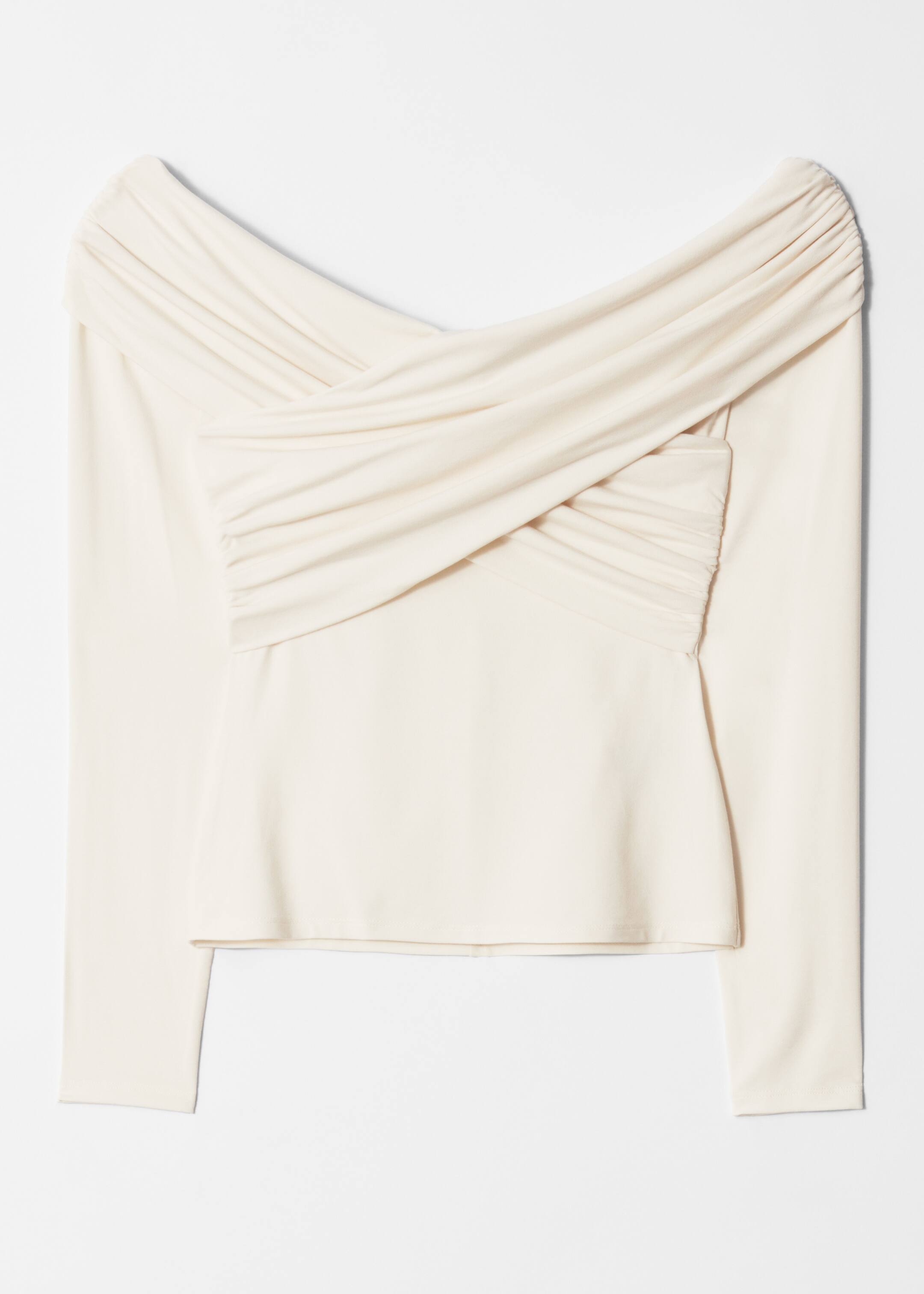 Agrandir l'image: Haut froncé aux épaules dégagées - Couleur crème - FEMME | H&M FR 5