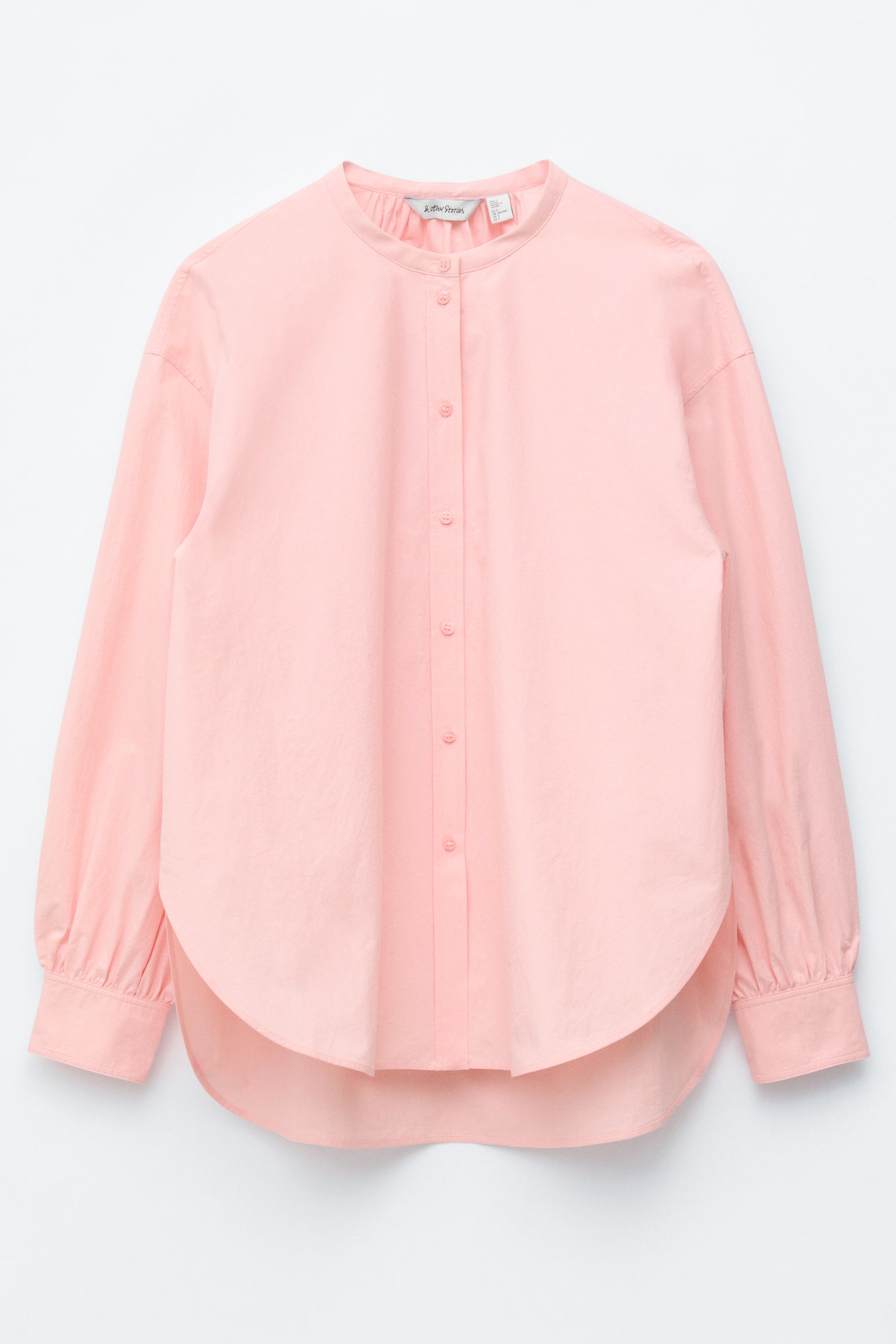 Camisa de algodón de corte holgado - Rosa claro/Cuadros negros/Azul/Cuadros/Blanco - 2