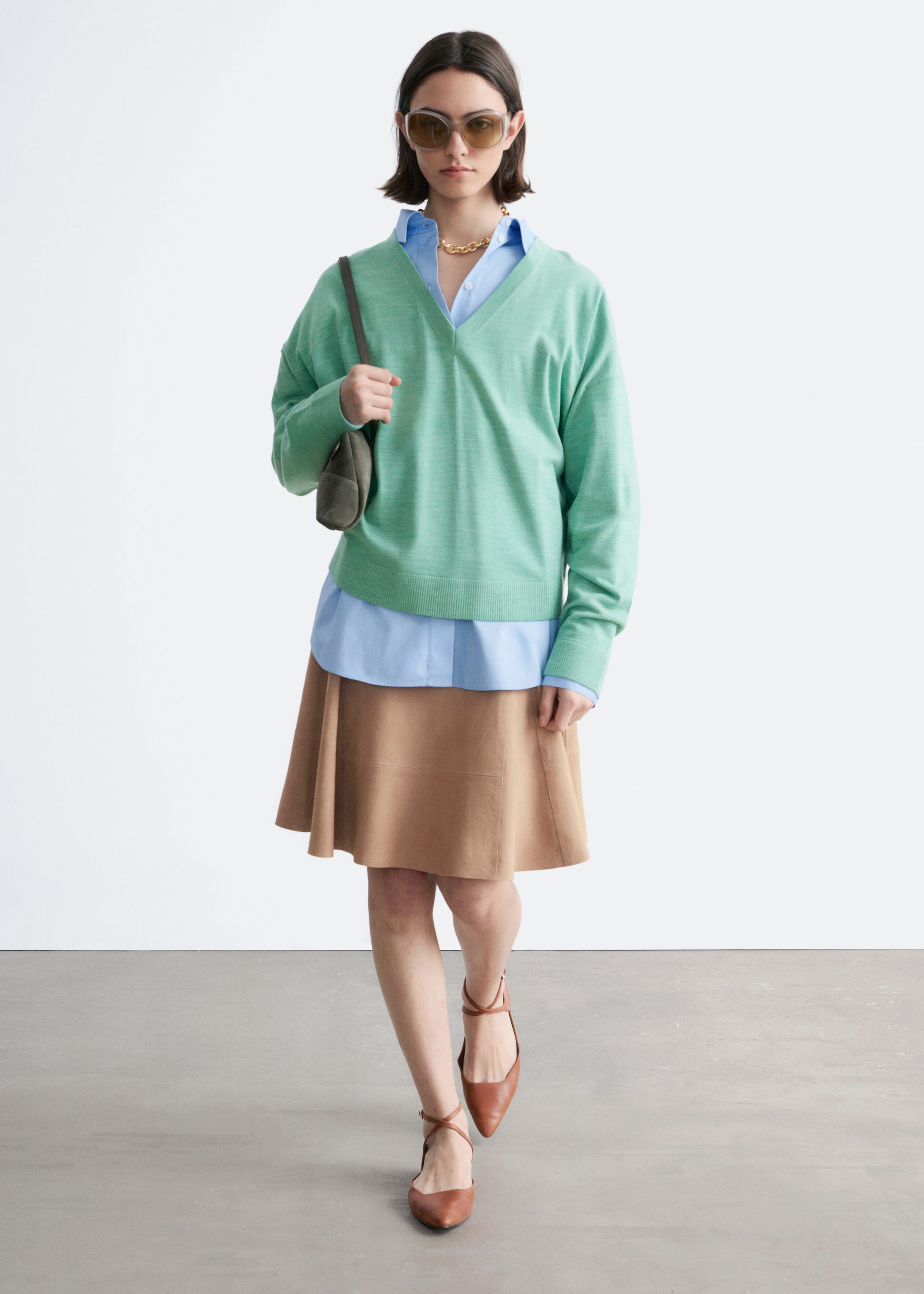 Image of V-Neck Wool Jumper