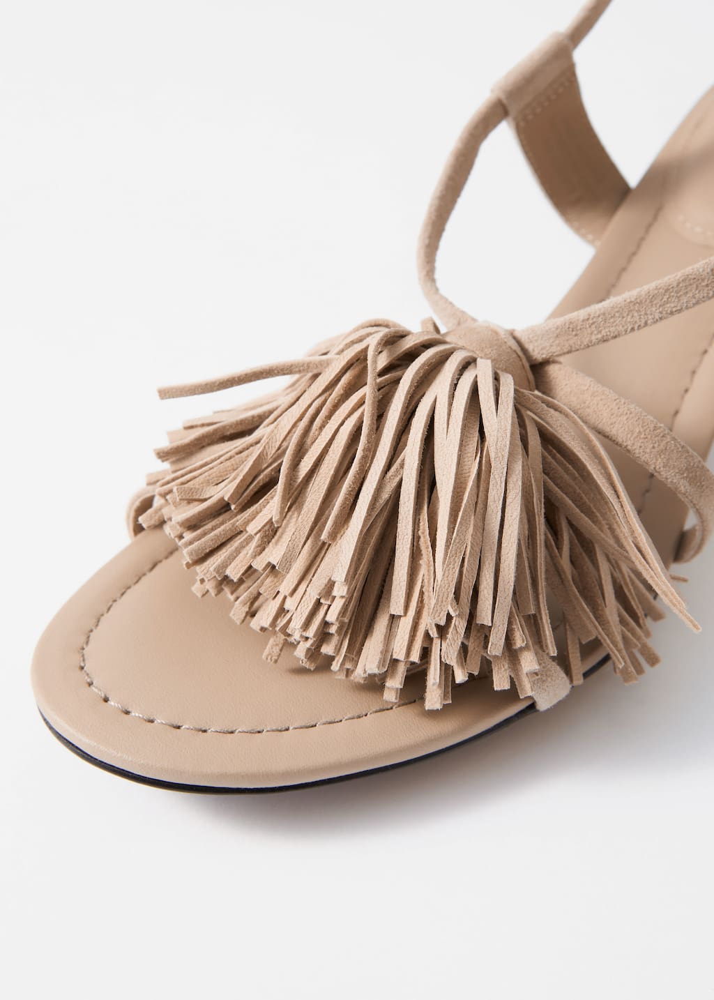Image of Sandali in pelle con frange