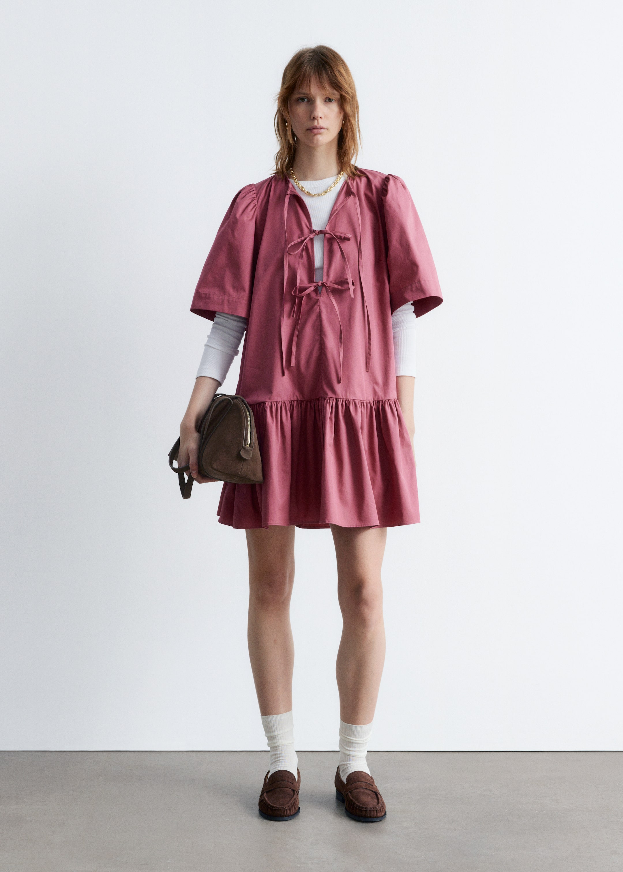 Ingrandisci l'immagine: Peplum Mini Dress - Dark Pink - DONNA | H&M CH 1