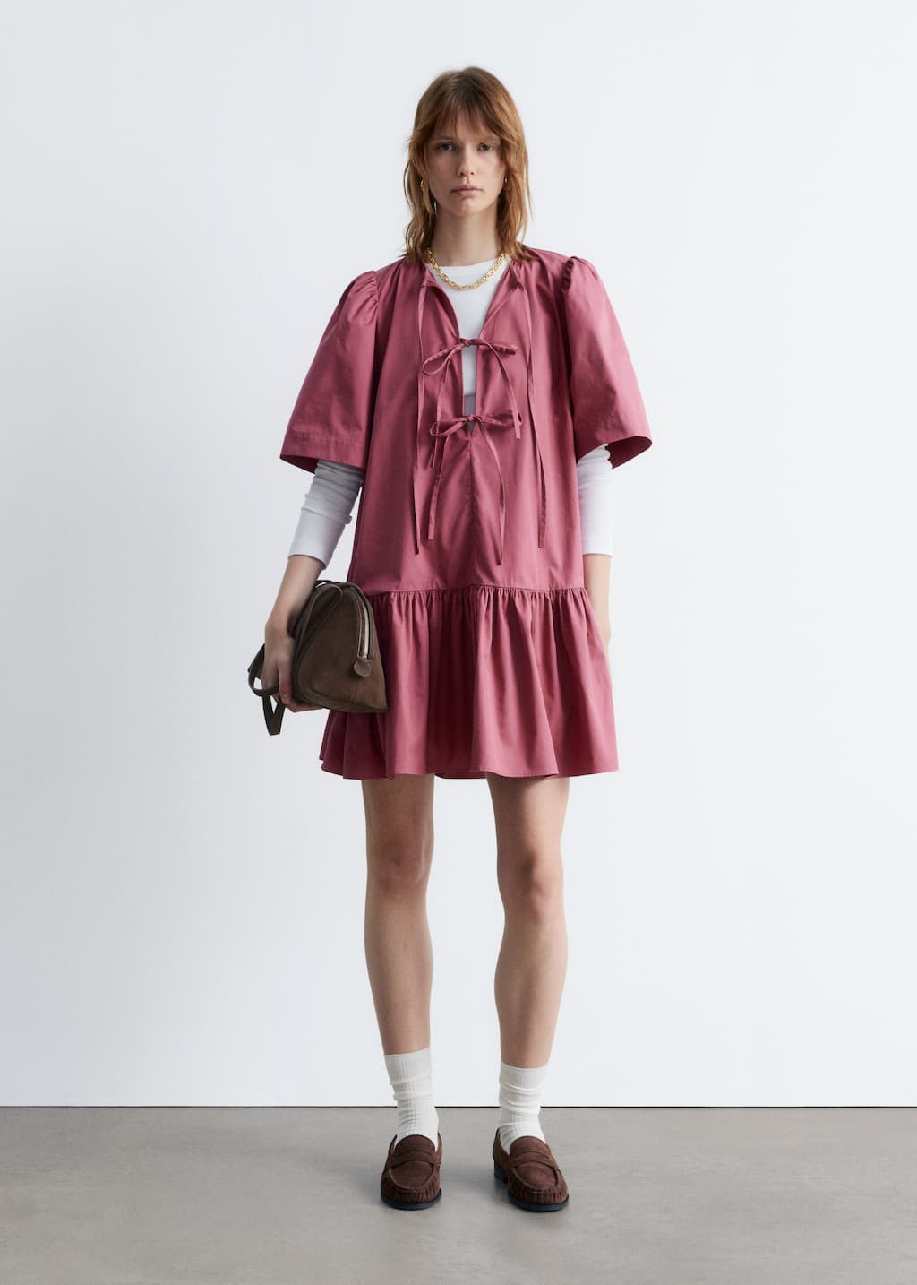 Peplum Mini Dress - Red/Yellow Stripes - Lookbook
