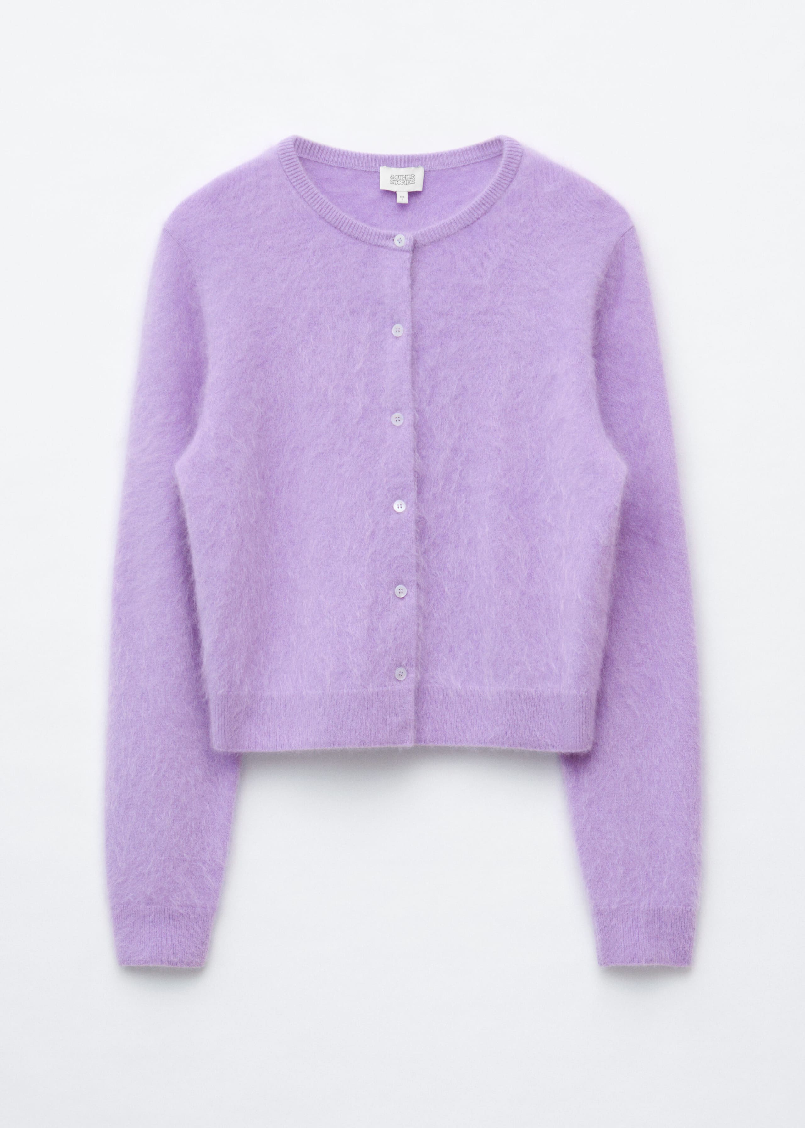 Brushed Cashmere Cardigan - Grey - Still Life