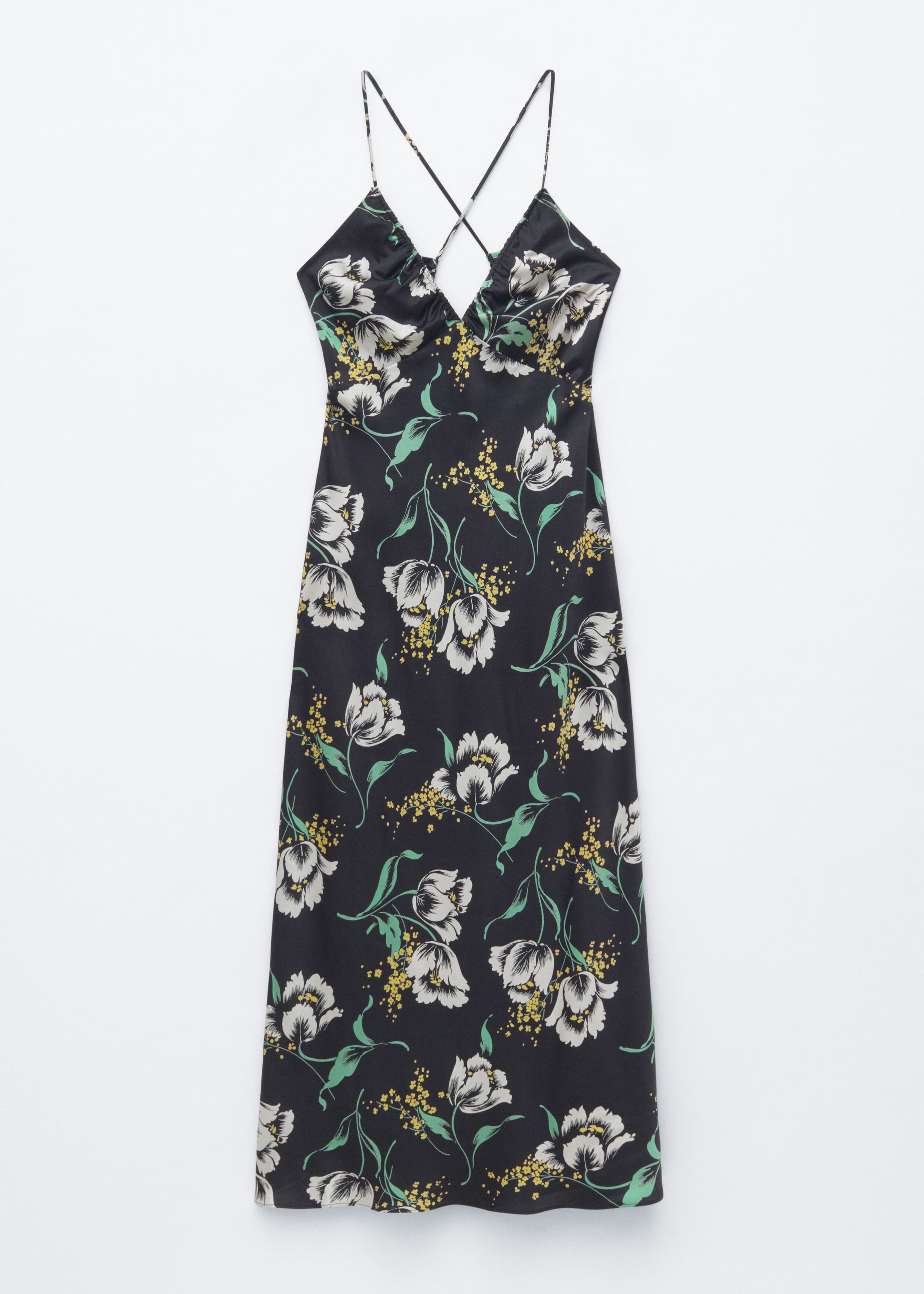 Satin Slip Midi Dress - Pink Floral - Still Life