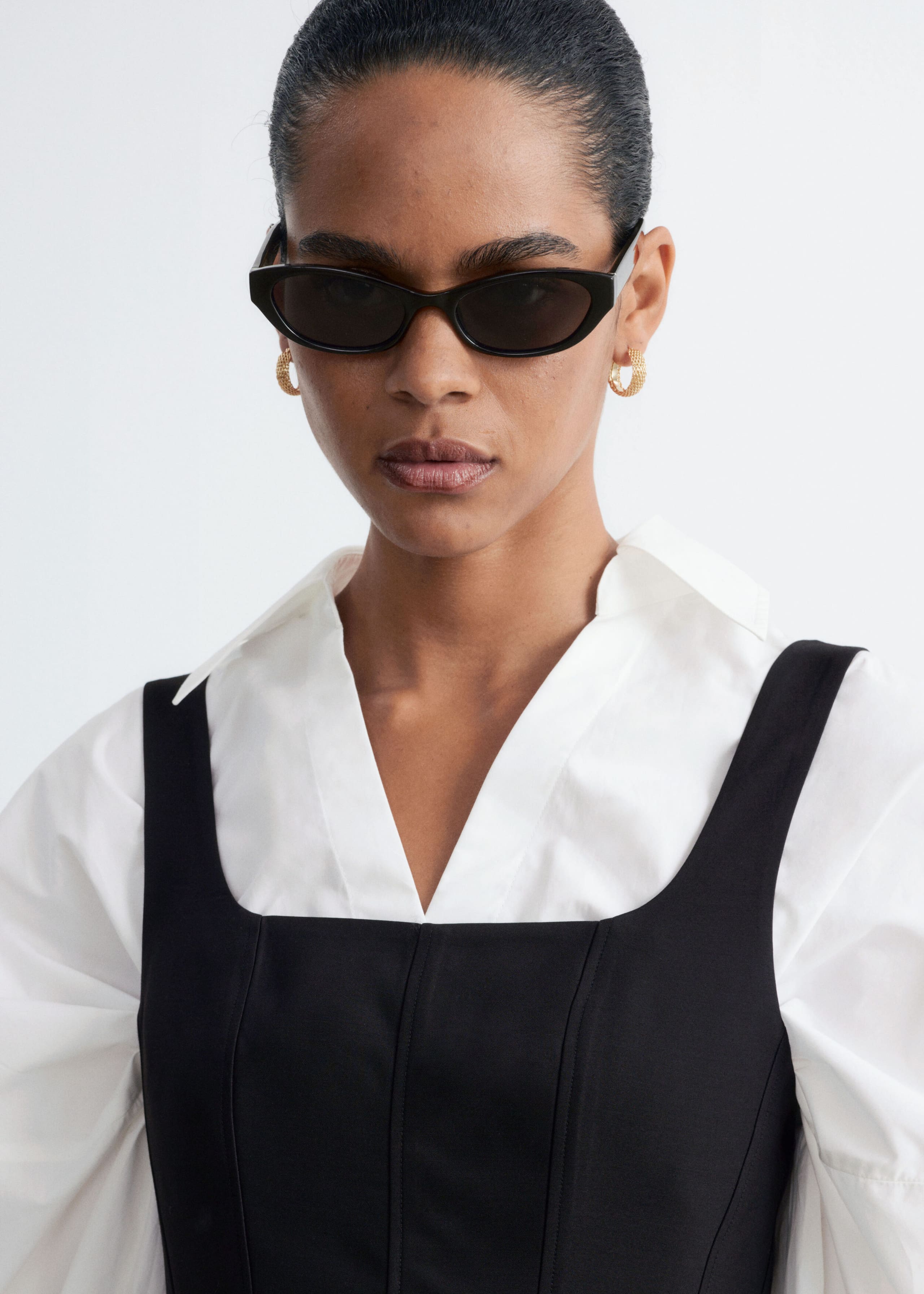 Corset Mini Dress - Black - Lookbook