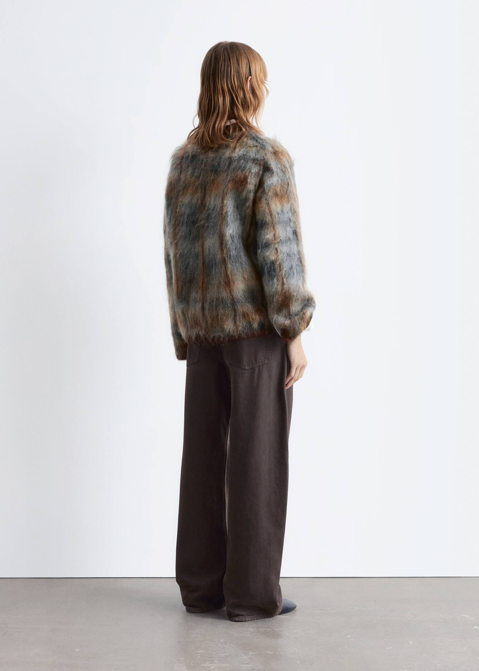 Pull en mohair mélangé - Gris moucheté/Brun/Rouge foncé/Bleu foncé/Marron foncé/Vert clair/Taupe/Menthe/Beige/Beige - 4