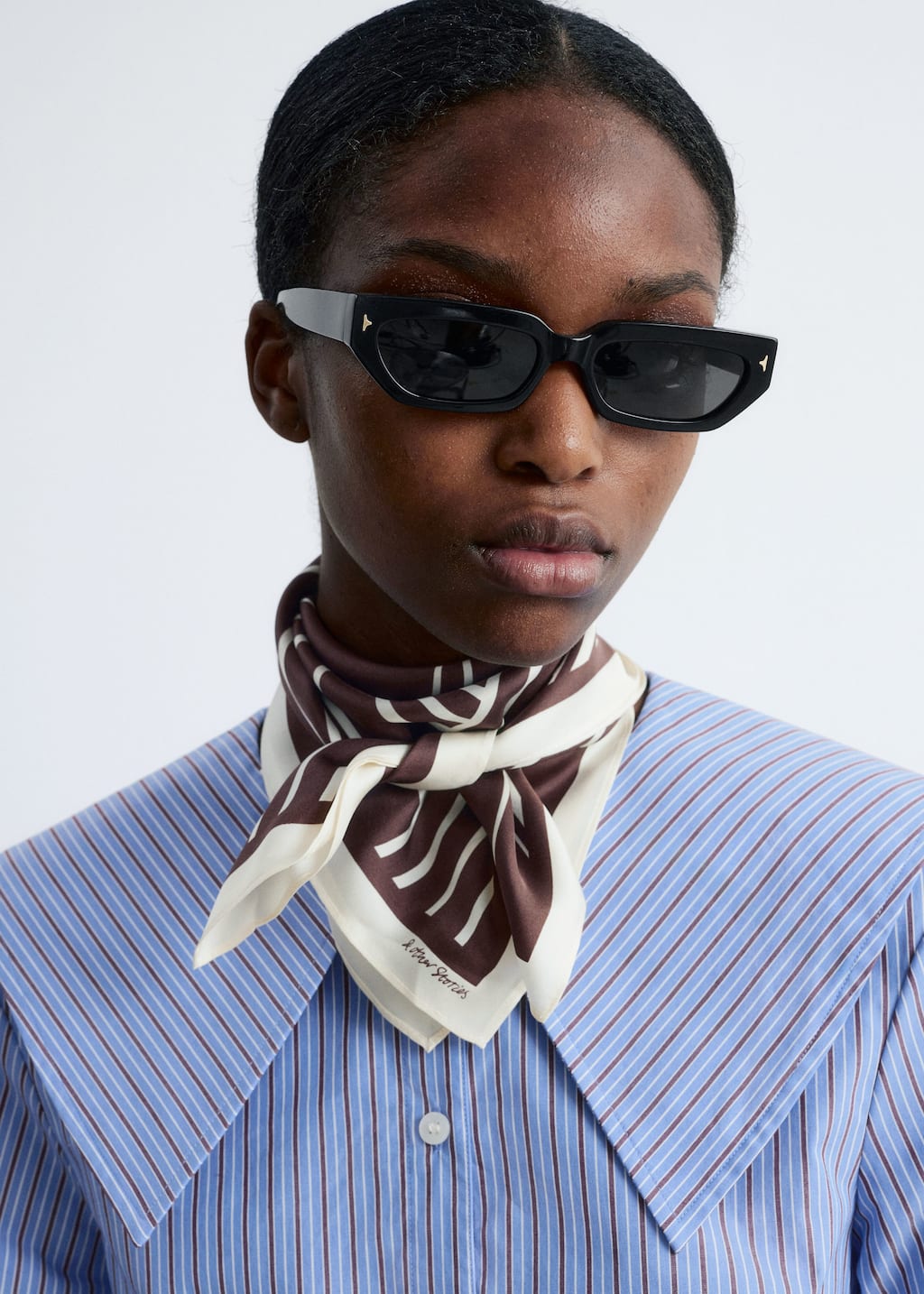 Image of Graphic-Print Square Silk Scarf