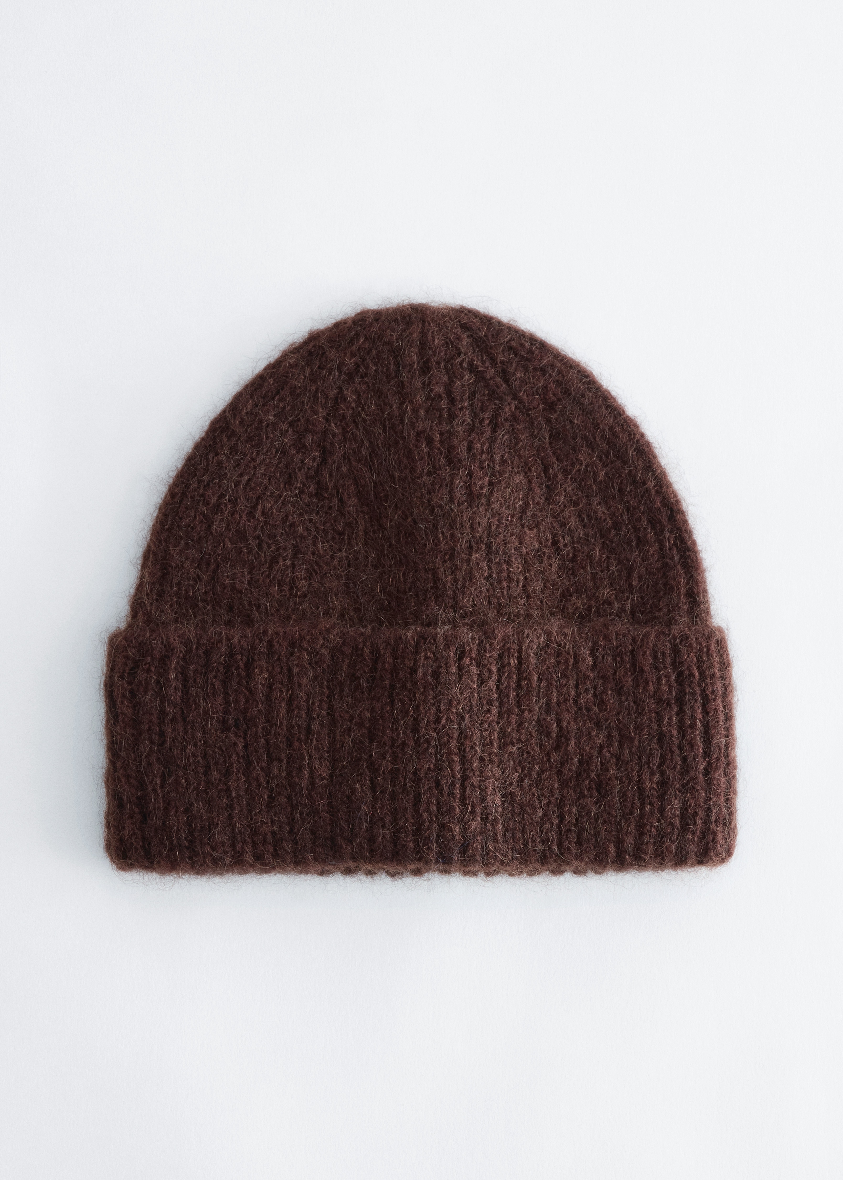 Bonnet en laine mélangée - Marron/Bordeaux/Rouge/Bleu/Beige/Lilac/Beige/Bleu/Marron