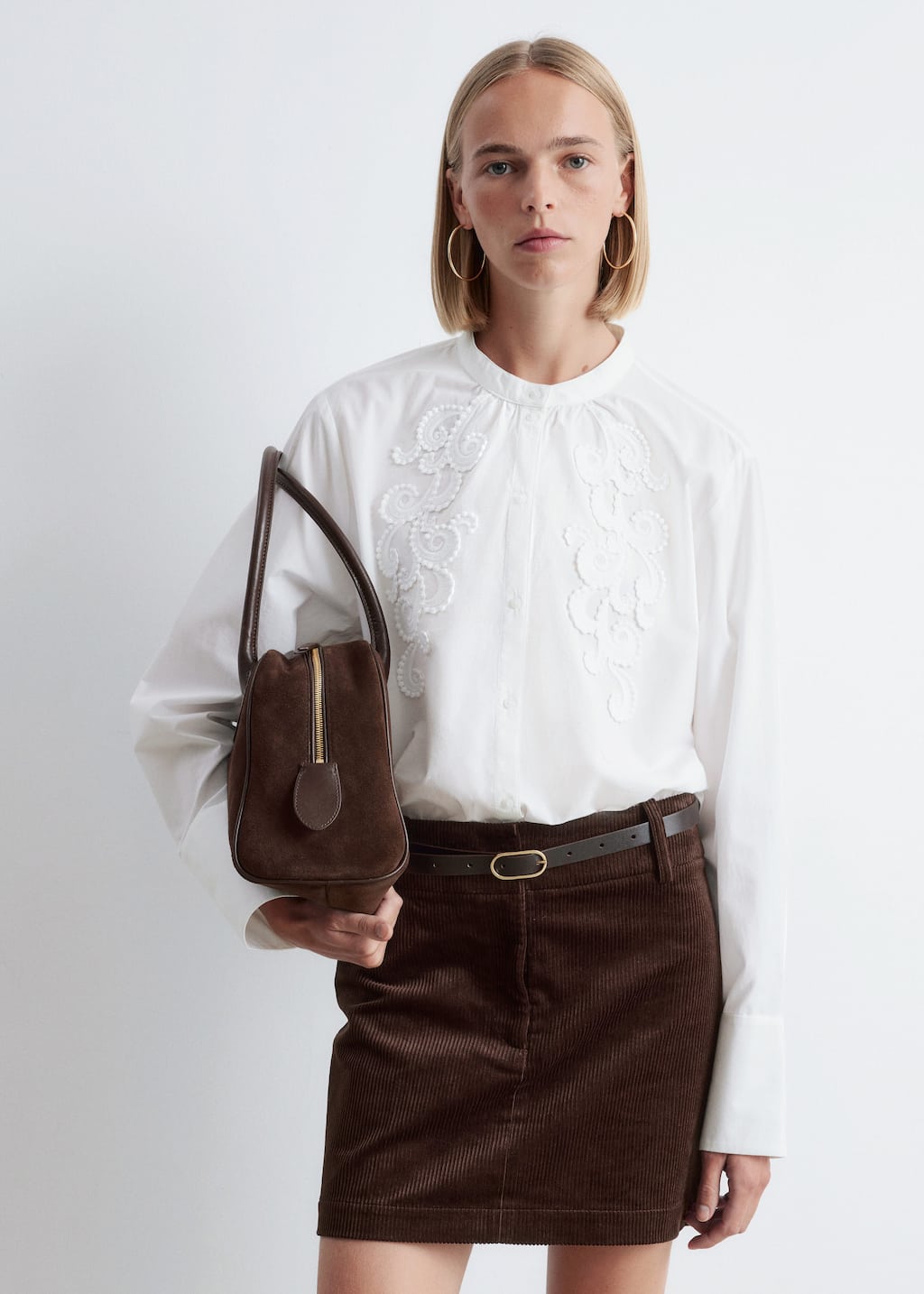 Image of Cotton Embroidered Blouse