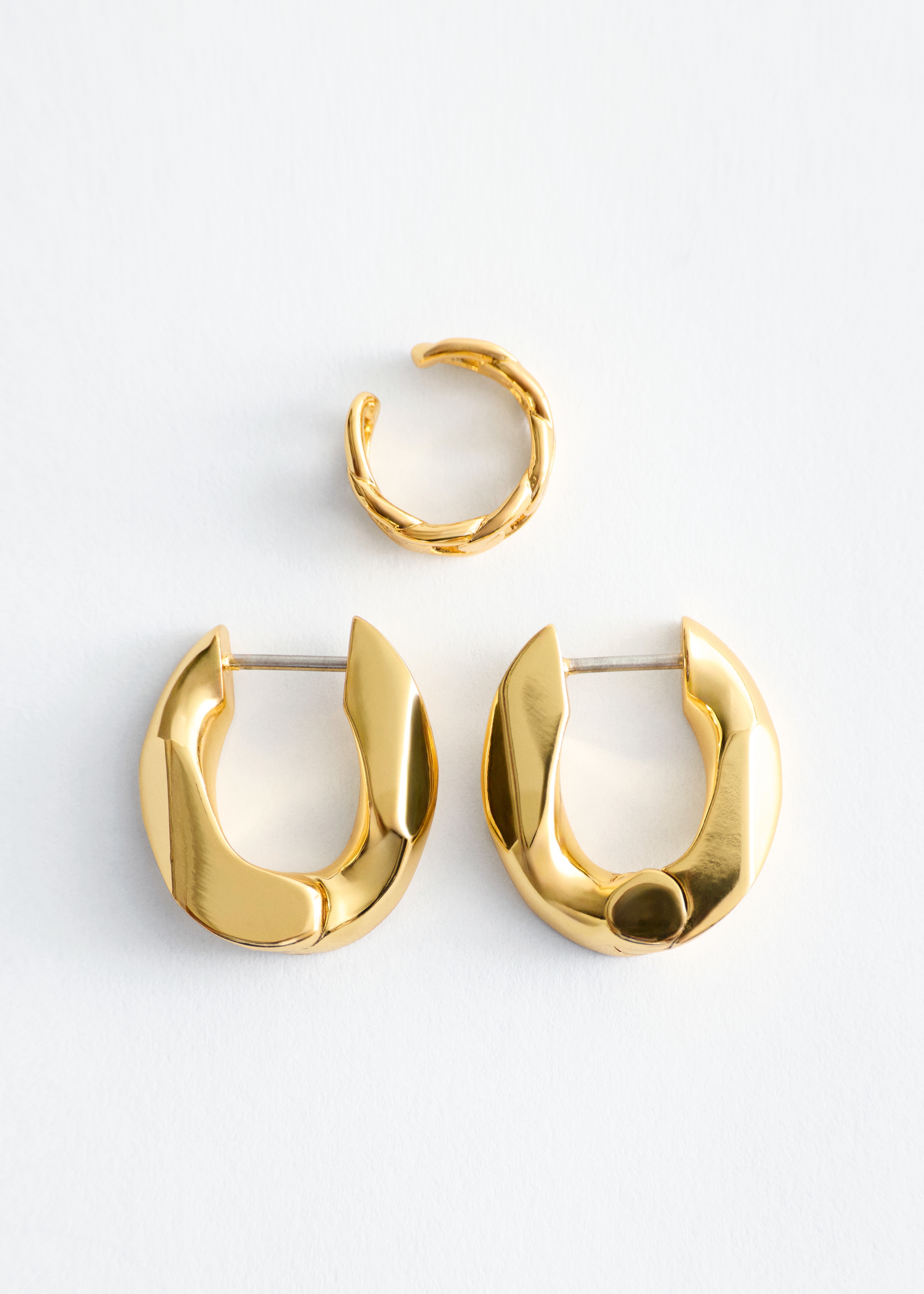 Markante Creolen im Set - Gold