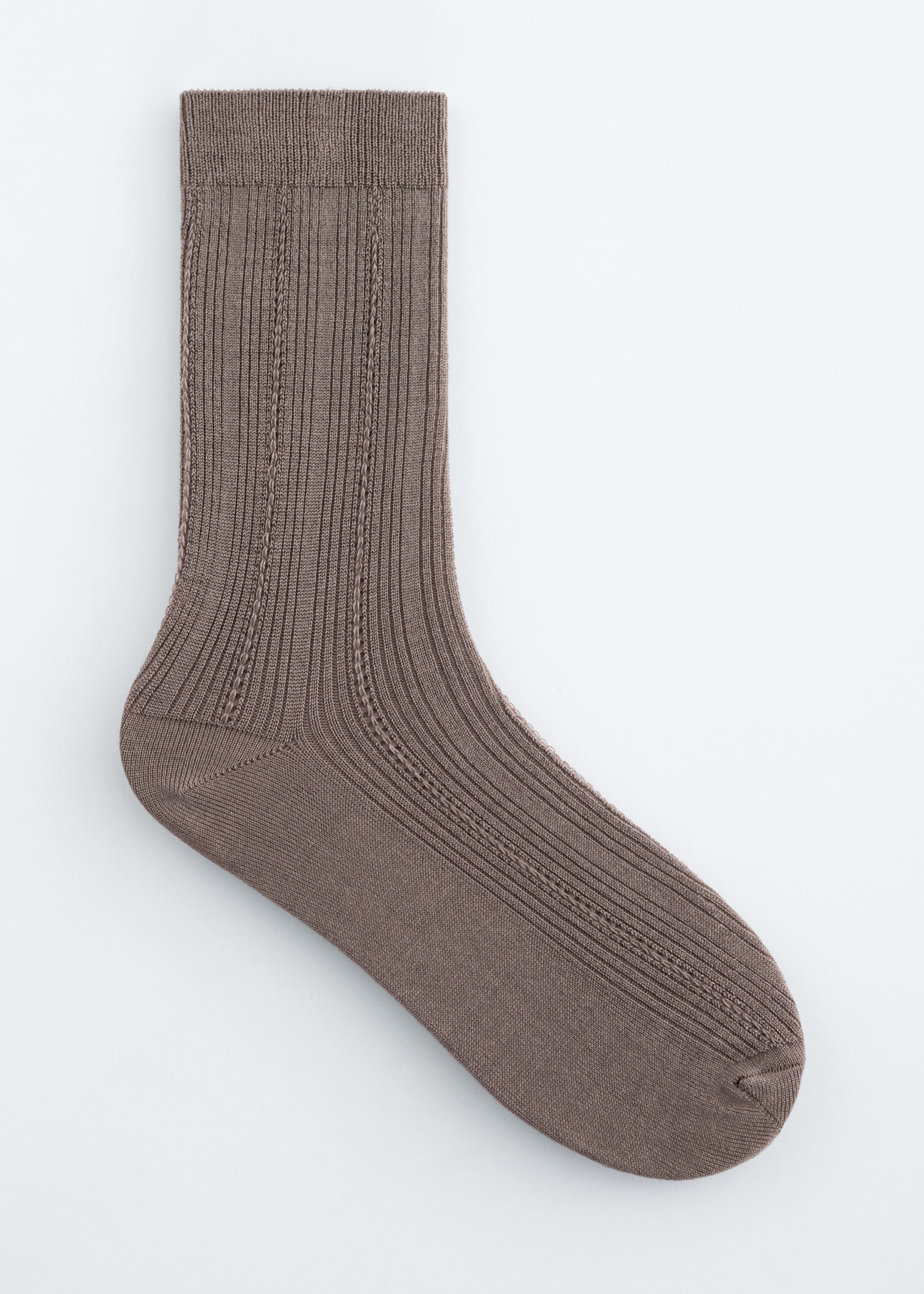 Image of Rib-Knit Silk-Blend Socks