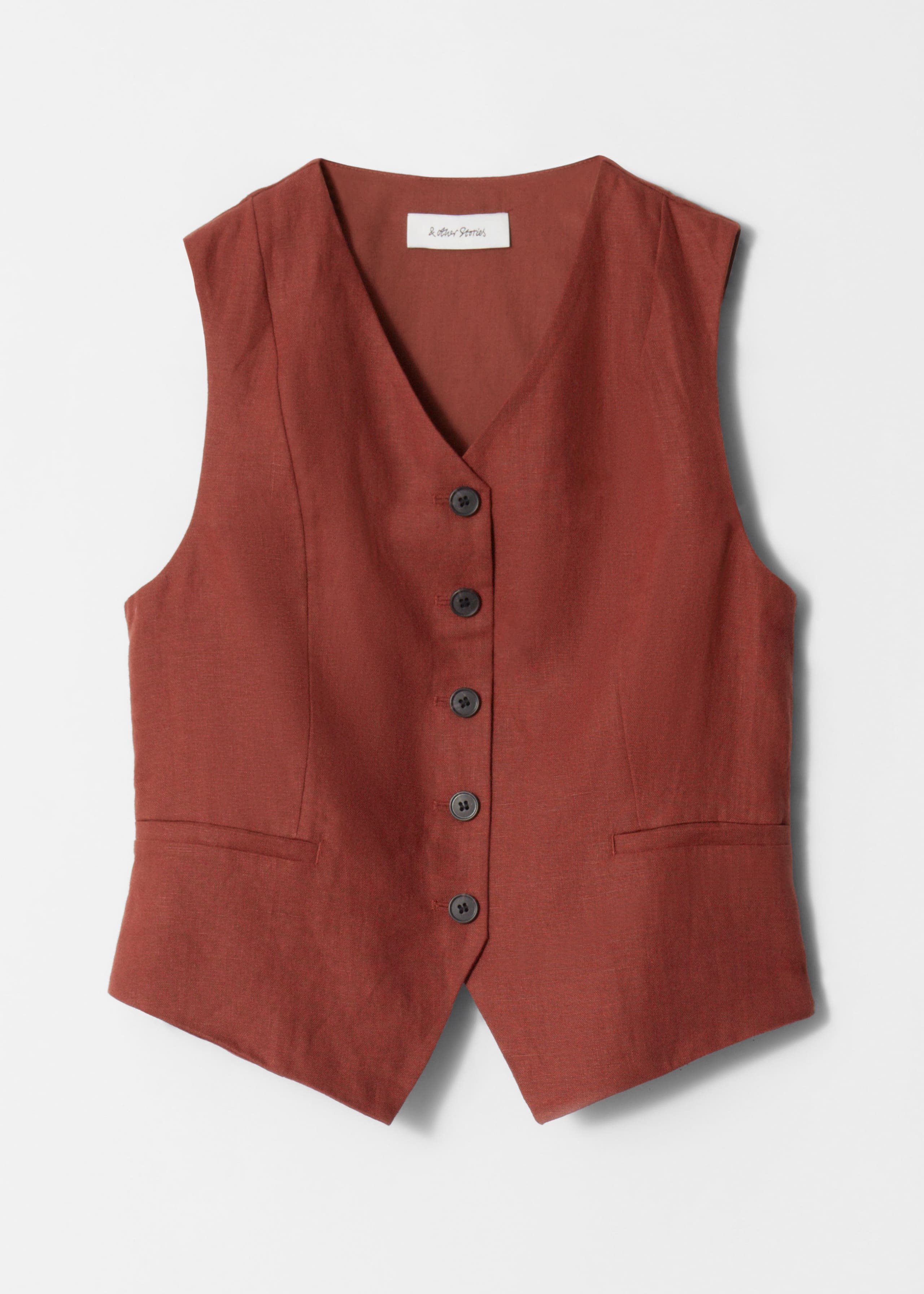 Image of Tailored Linen Vest