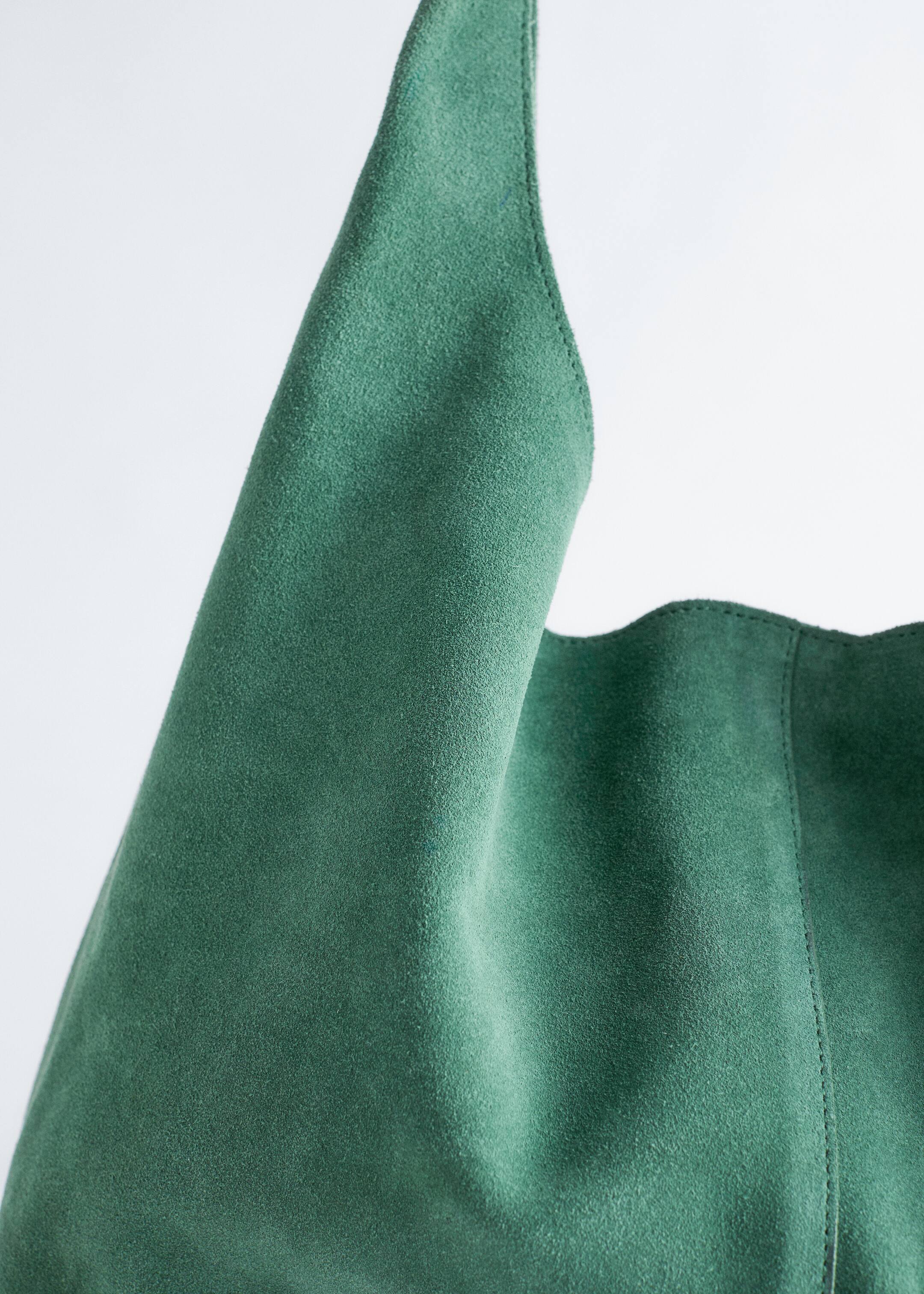View larger image: Large Suede Tote Bag - Emerald Green - Ladies | H&M GB 3