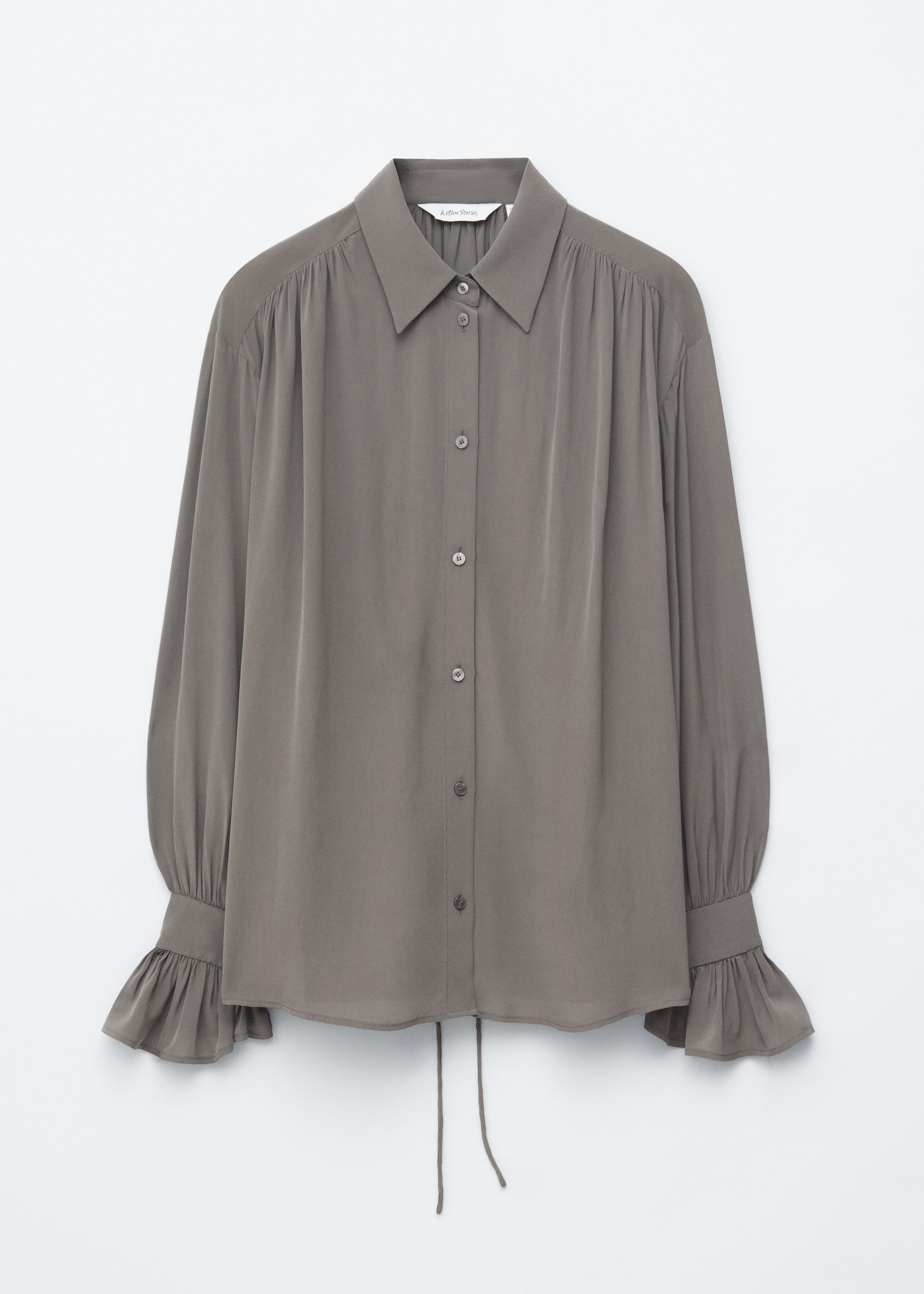 Tie-Back Gathered Blouse