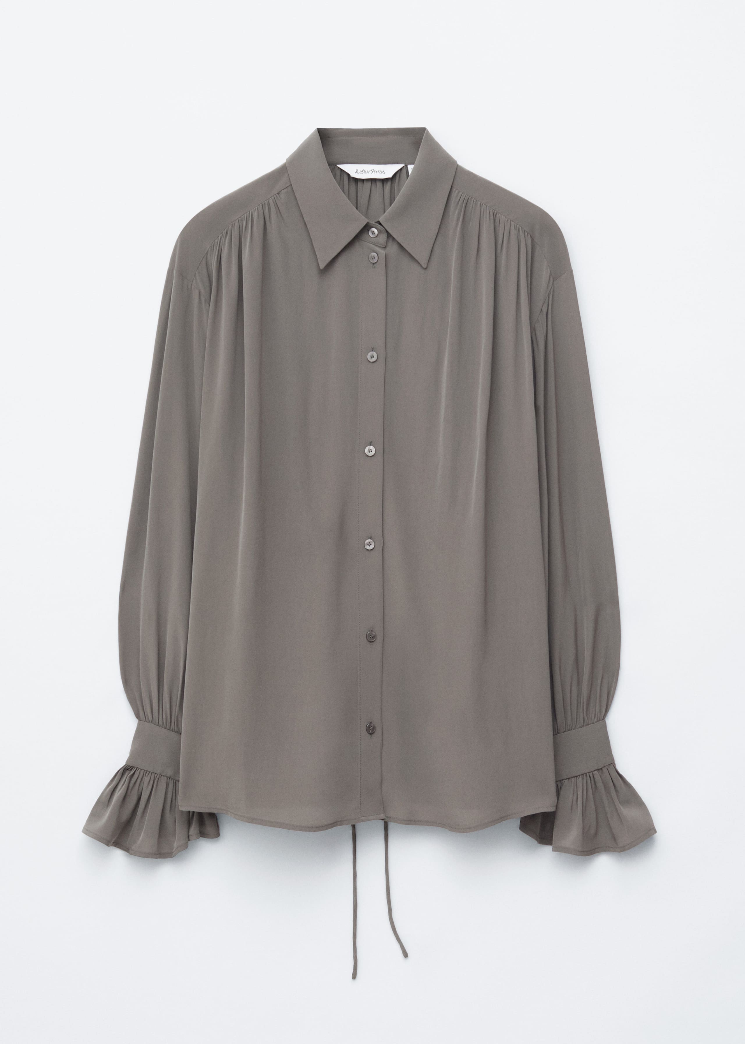 Tie-Back Gathered Blouse - Beige - Still Life