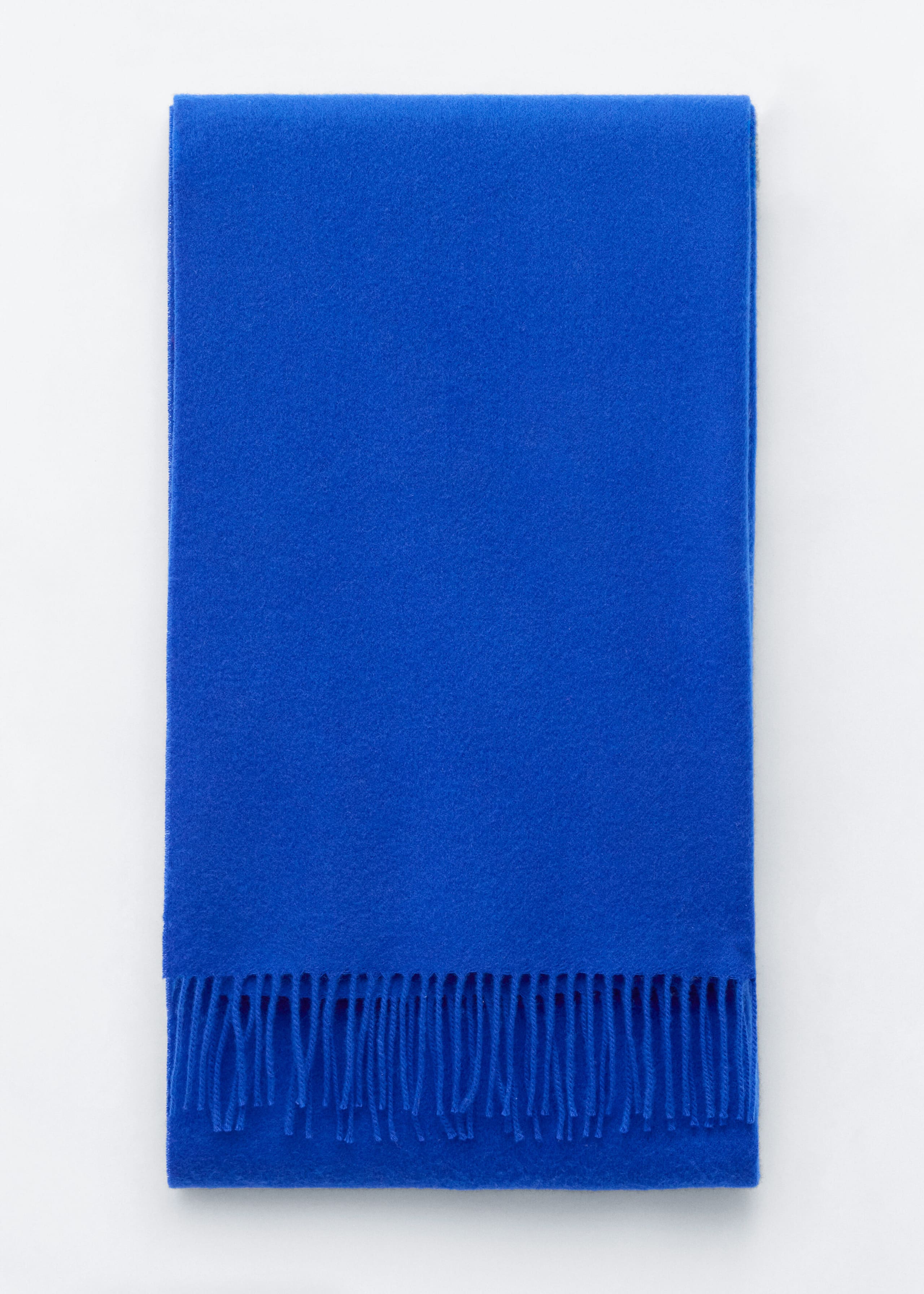 Fringed Wool Blanket Scarf - Cream - Still Life
