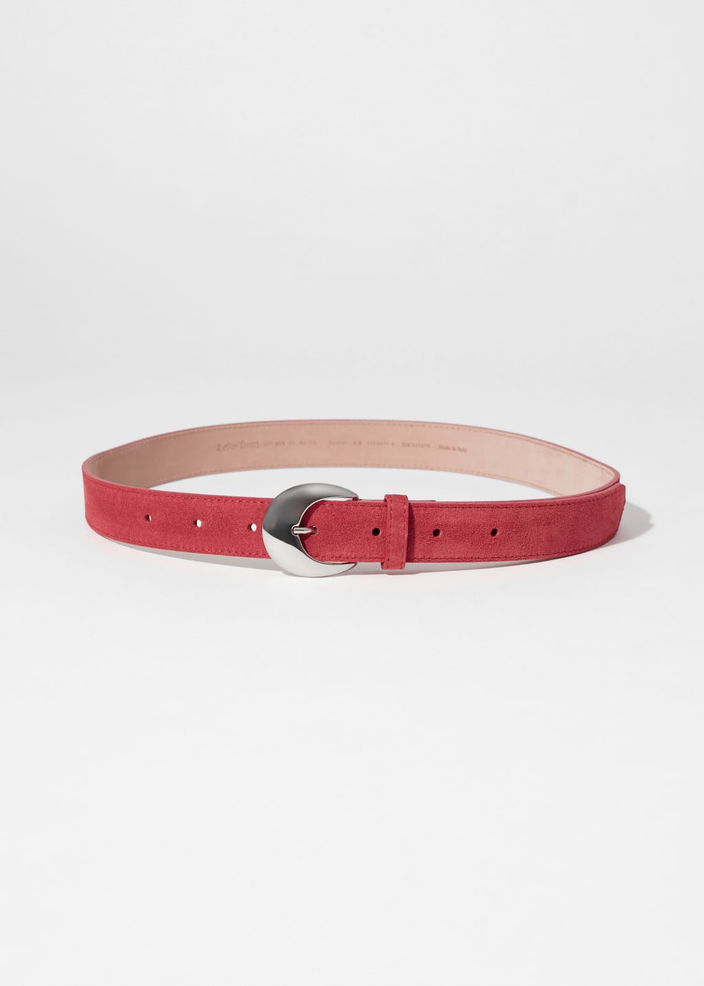 Image of Crescent-Buckle Leather Belt