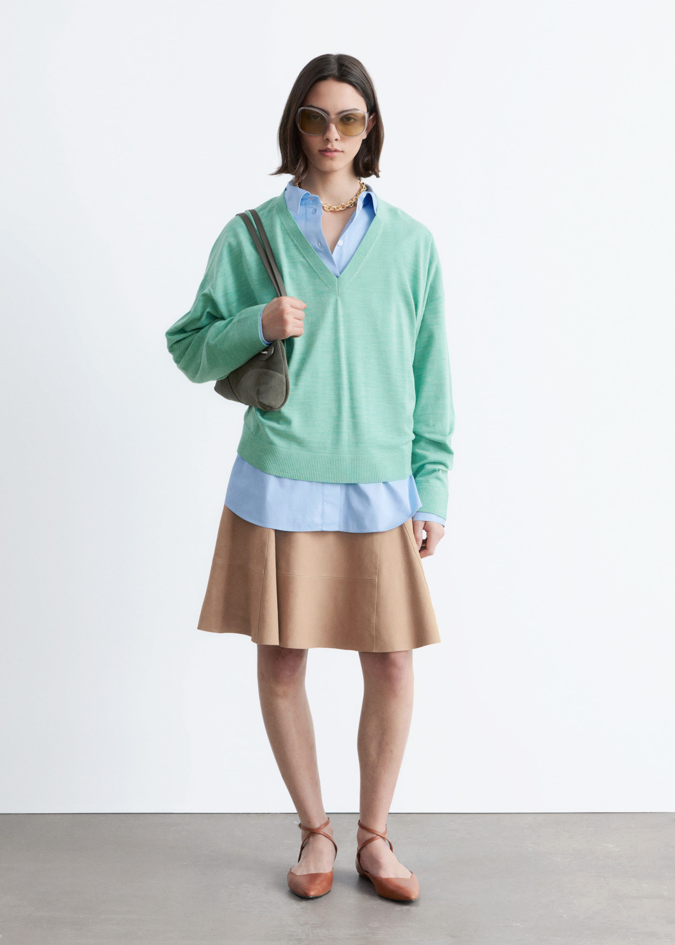Image of V-Neck Wool Jumper