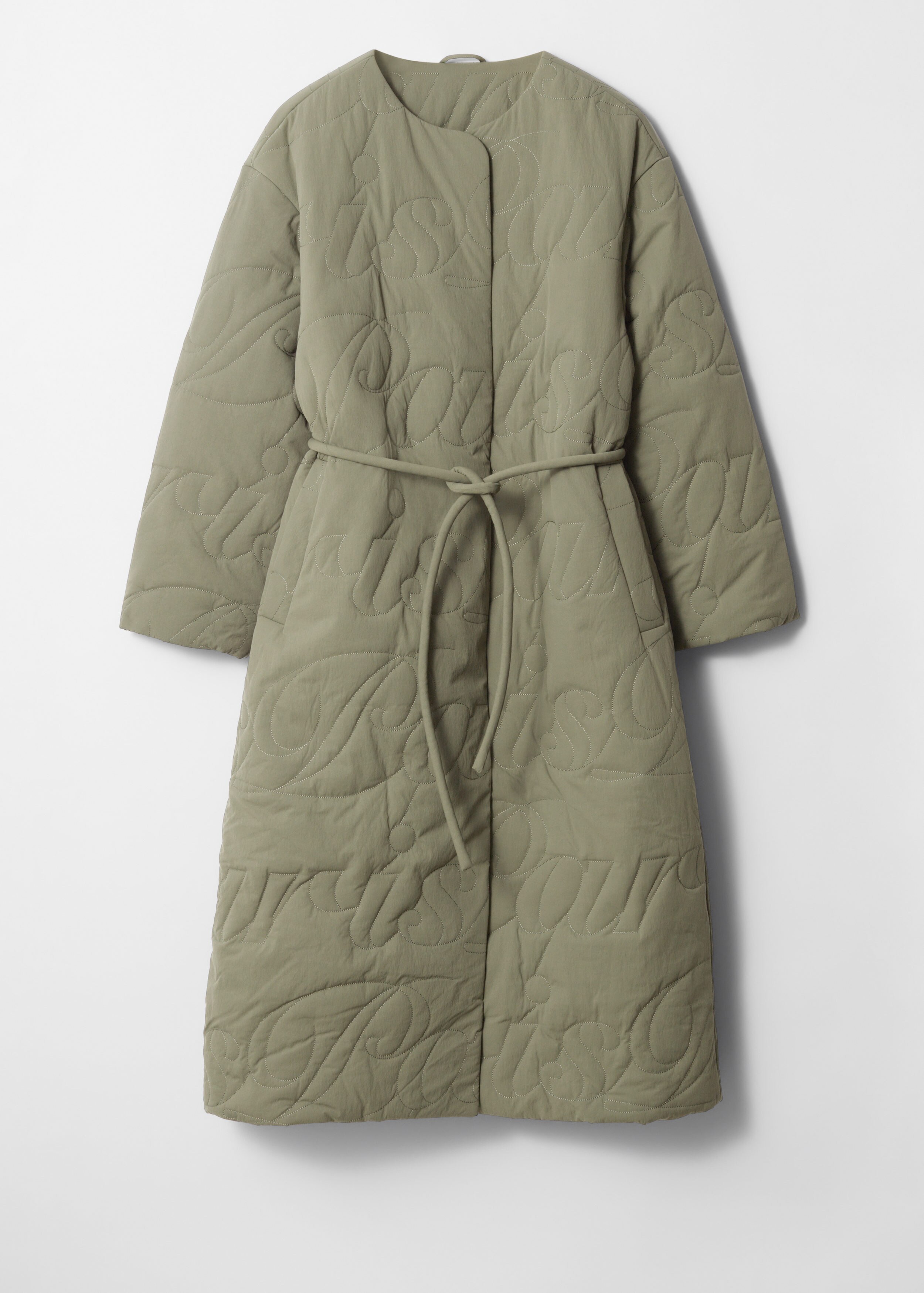 Paris-Quilted Coat - Khaki Green - Jackets - & Other Stories GB