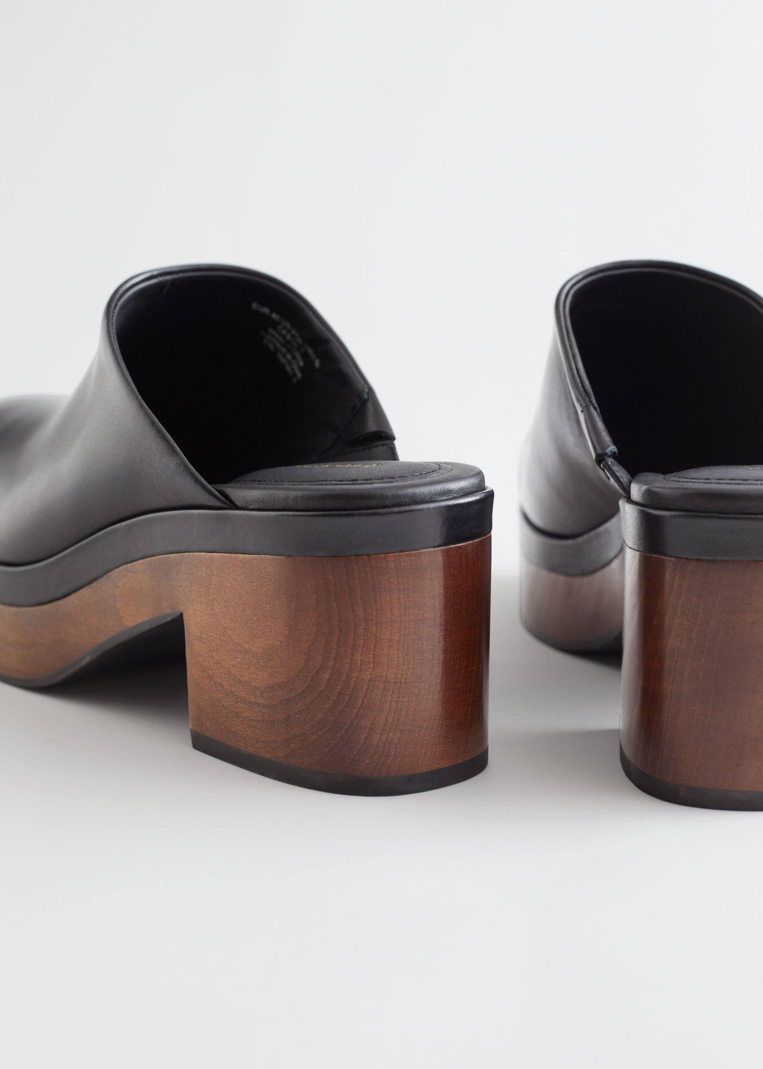 Wooden Heel Clogs - {{variantName}} - Descriptive Detail