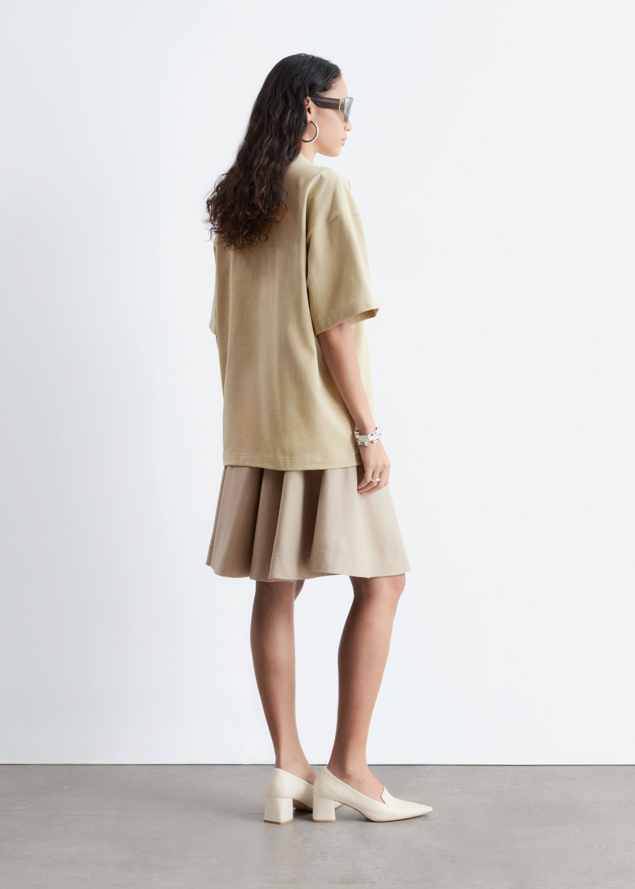 Oversized Cotton T-Shirt - Off-White - Lookbook