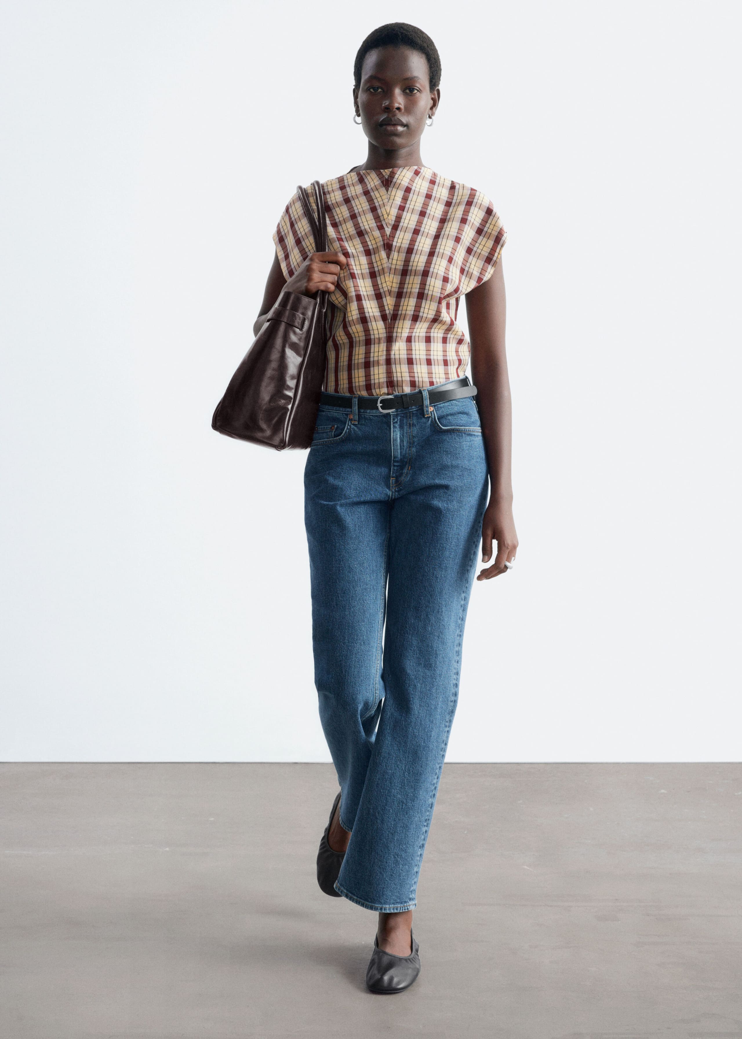 Cropped Slim-Leg Jeans - Mid Blue - Lookbook