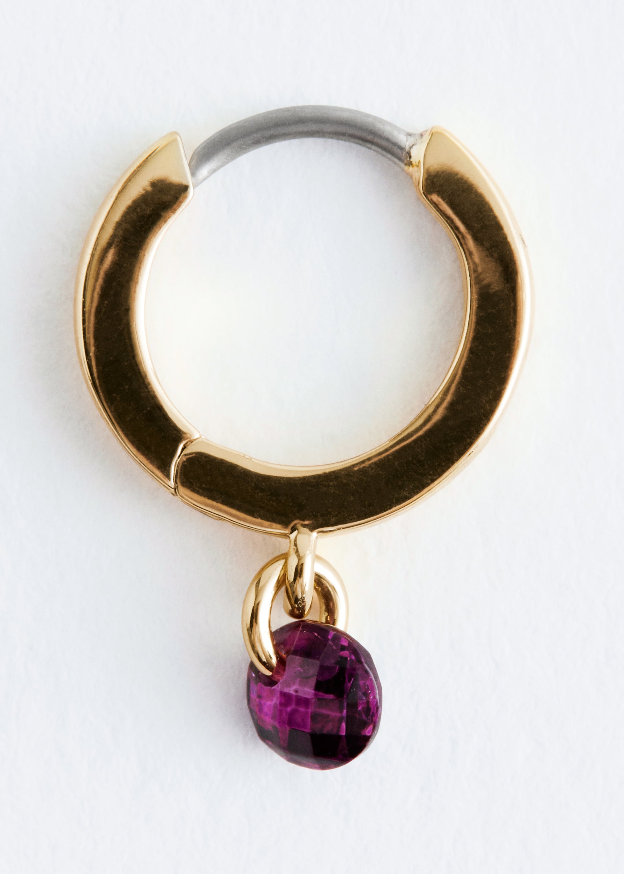 Visa större bild: Set med hoops med strass - Guld/lila - DAM | H&M SE 3