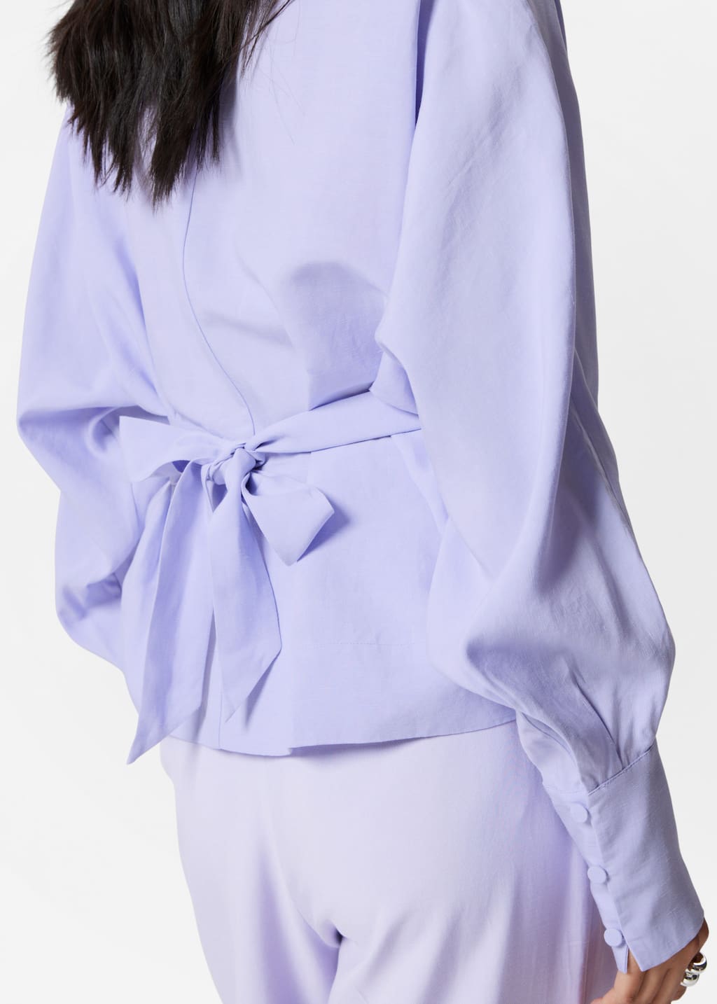 Pleated Boatneck Blouse - Cream - Lookbook