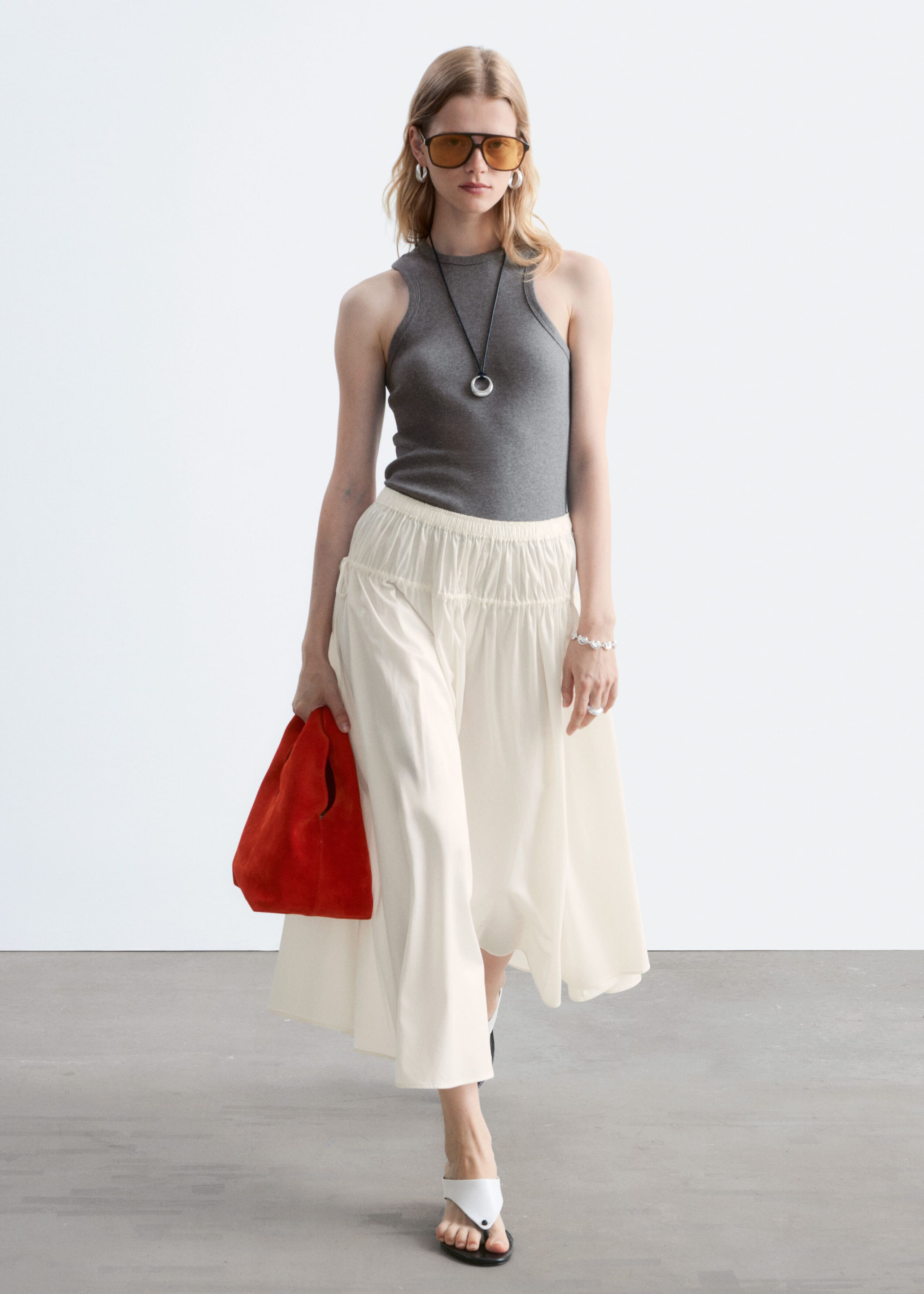 Ribbed Tank Top - Grey - Still Life