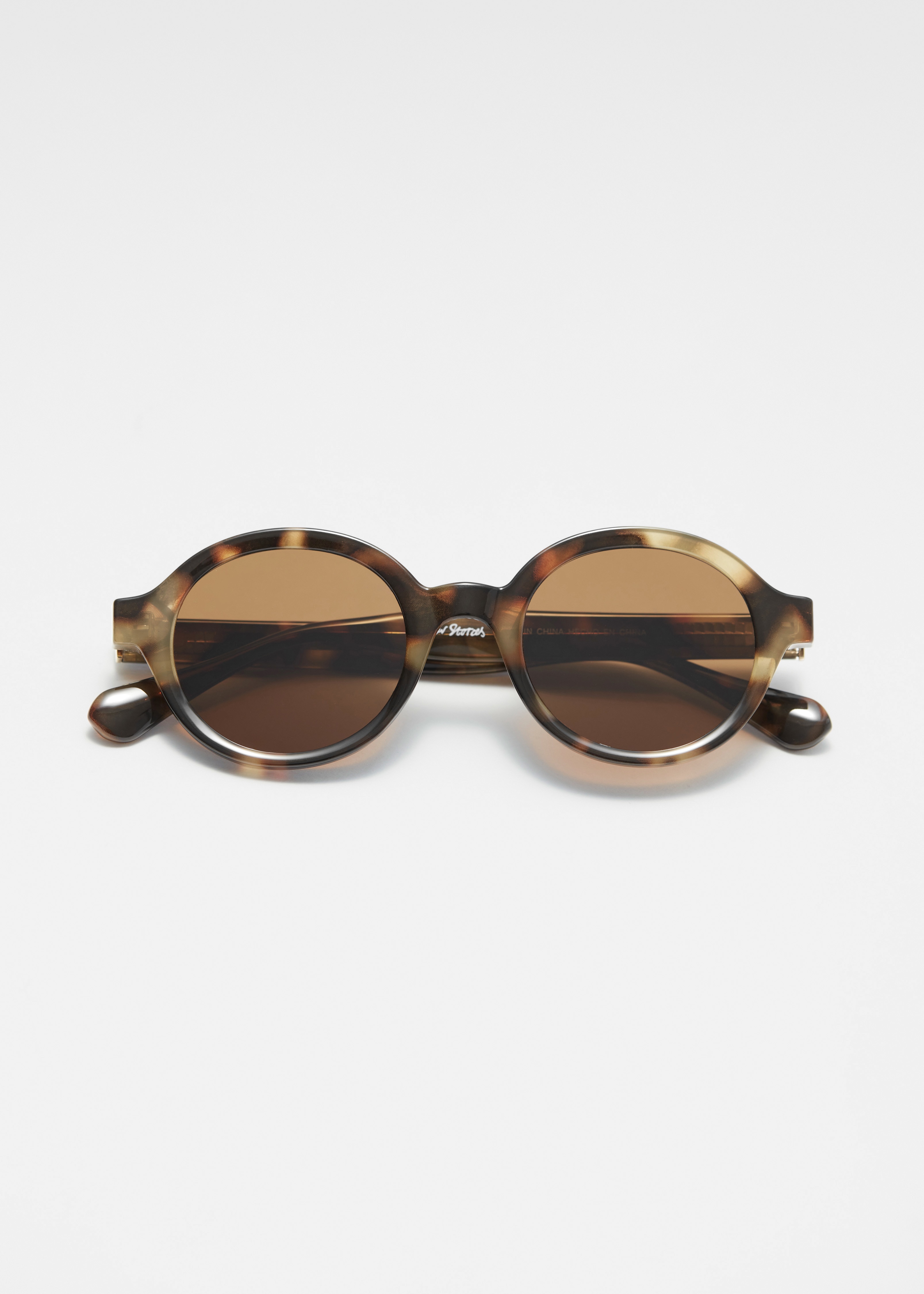 Round-Frame Sunglasses - Tortoise
