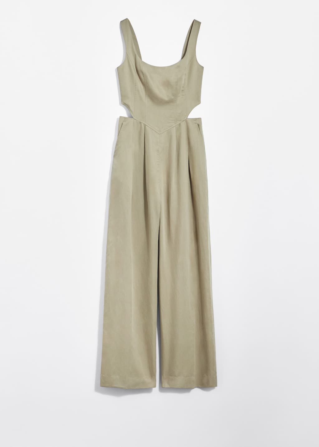 Sleeveless Cut-Out Jumpsuit - Khaki - Still Life