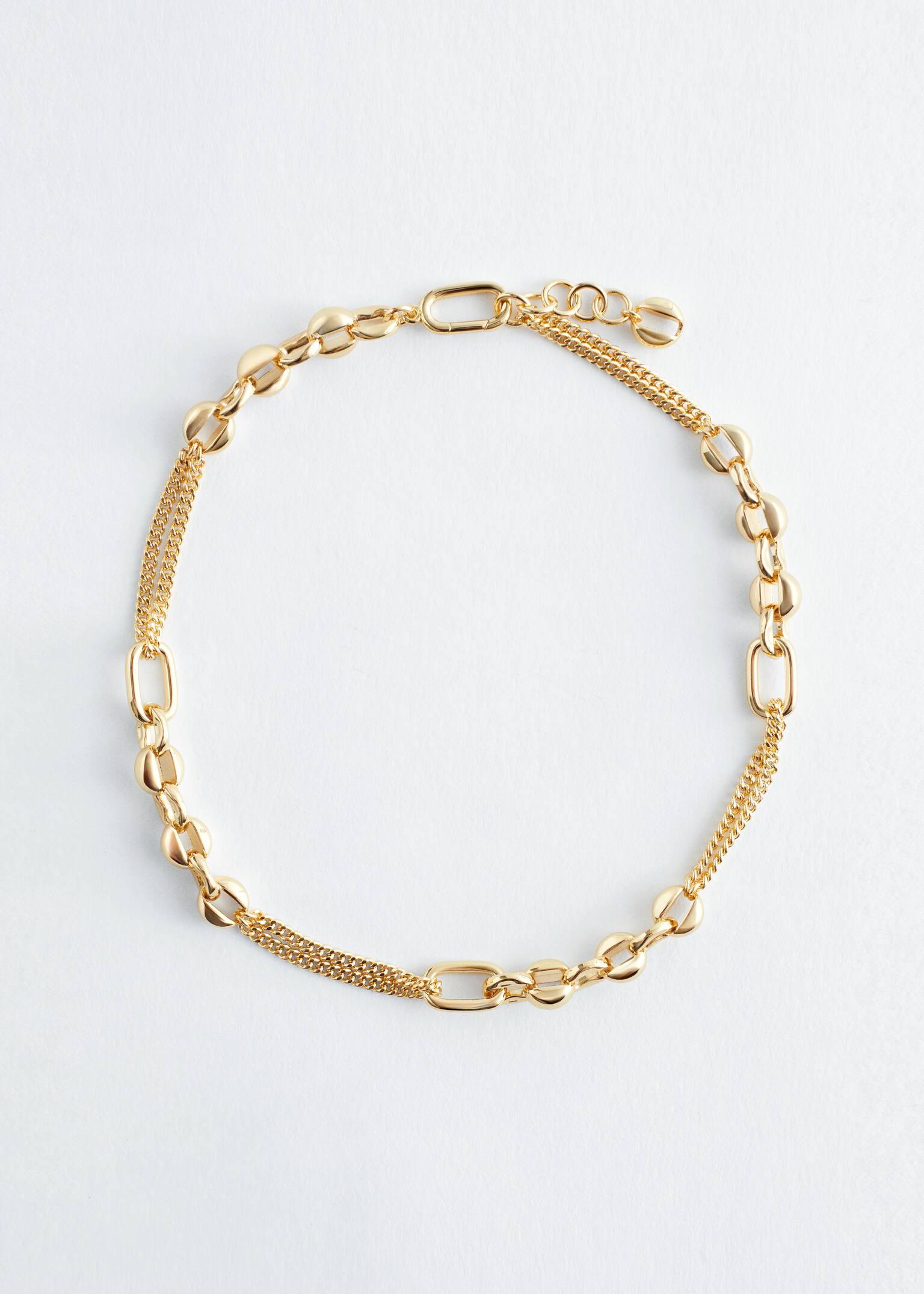 Collar de cadena mixta - Oro/Plata