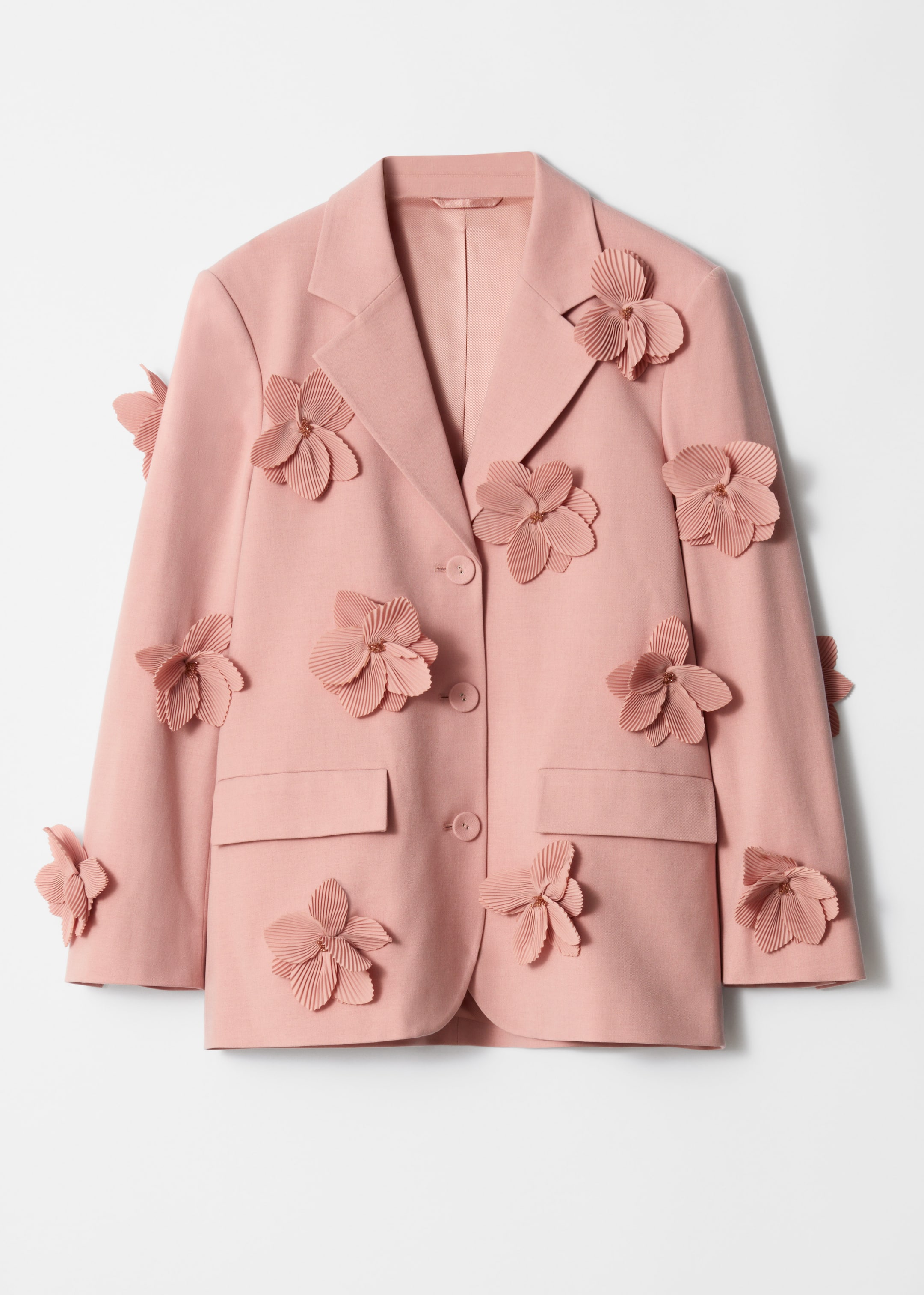 Grotere afbeelding bekijken: Blazer met bloemenapplicatie - Roze - DAMES | H&M NL 1