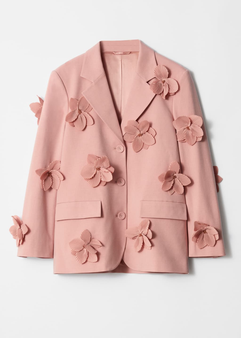 Blazer con applicazioni floreali
