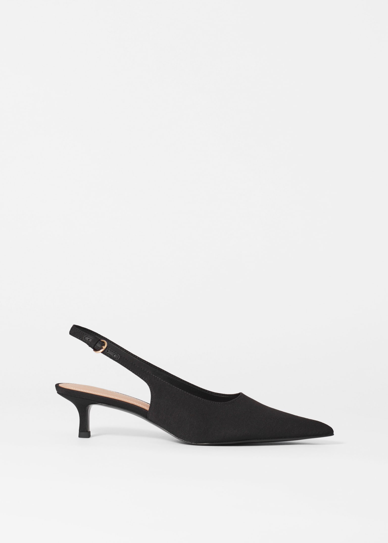 Décolleté classiche in raso - Raso nero
