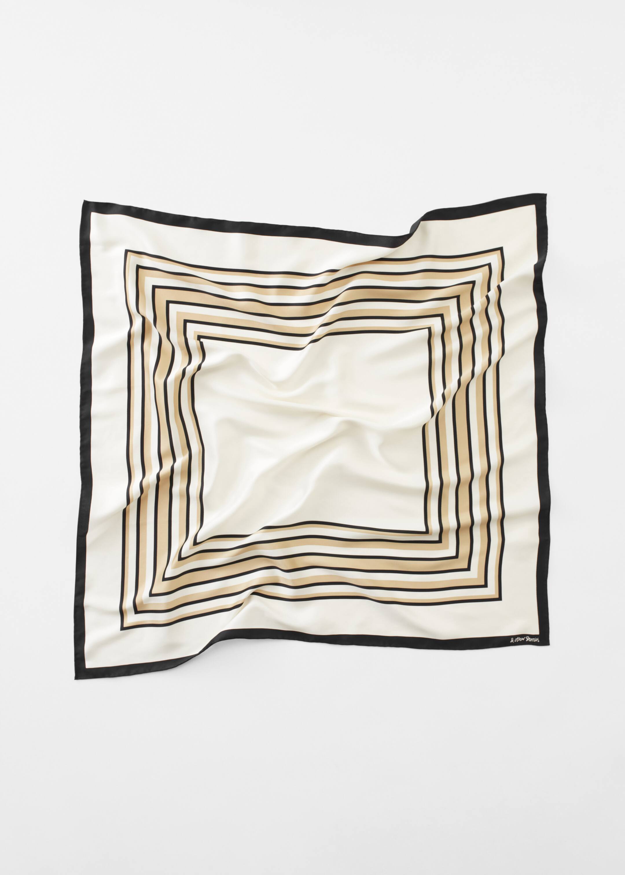 Grotere afbeelding bekijken: Vierkante sjaal met grafische print - Crème/beige - DAMES | H&M NL 1